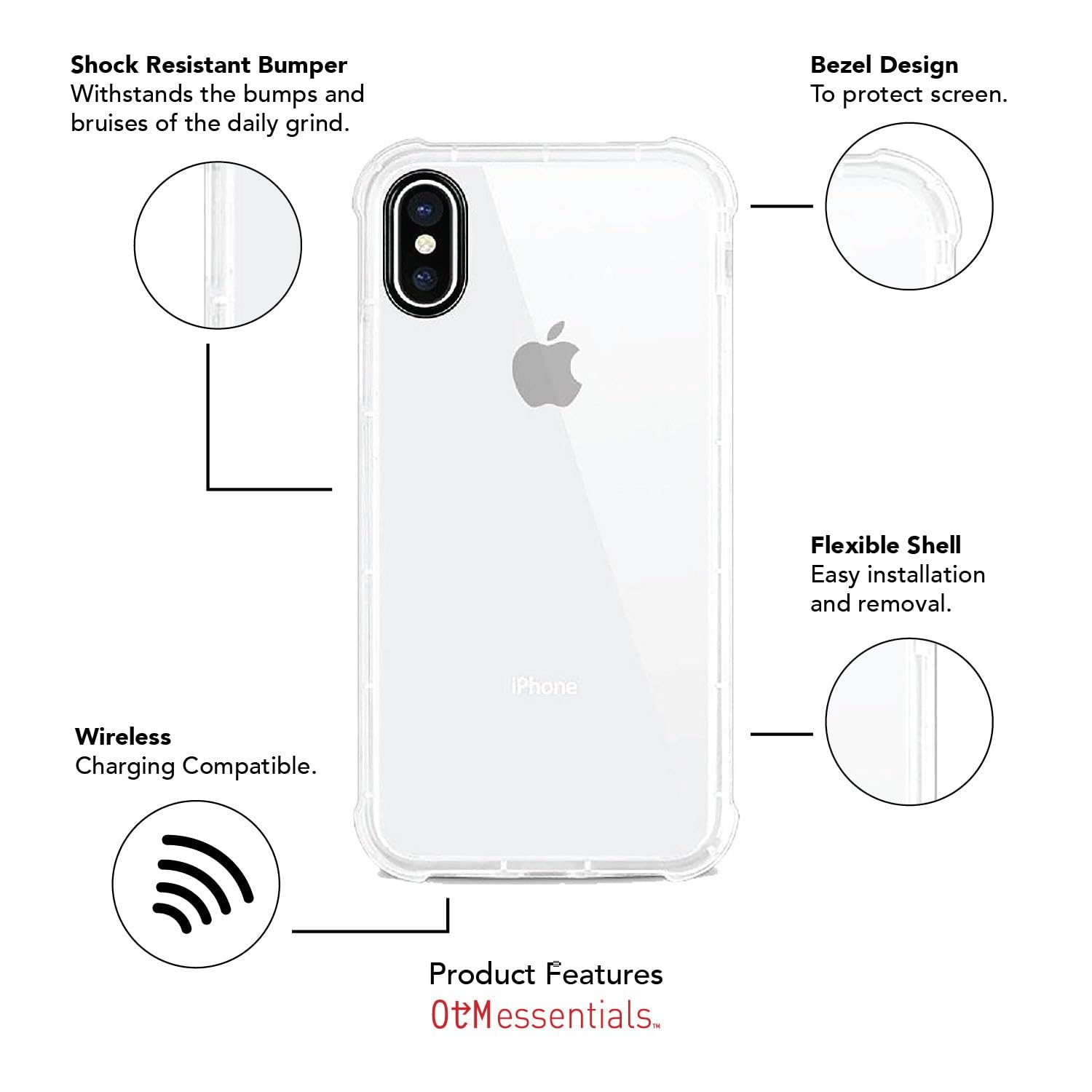 OTM Essentials Rugged Phone Case for iPhone 13 Pro Max - Shockproof Protective Cover with Reinforced Edges | Classic White Design | Perfect for University of Nevada Students & Outdoor Activities