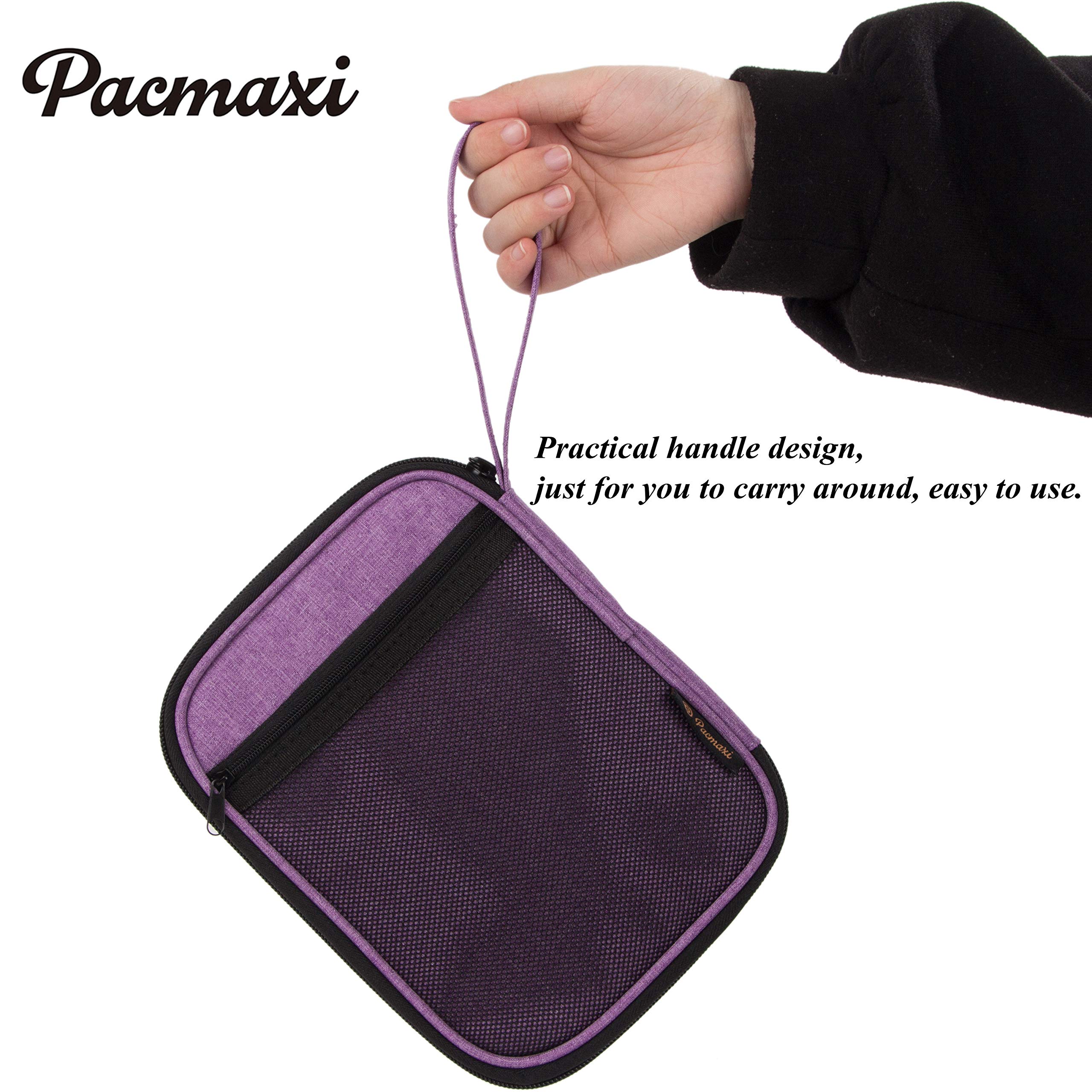 PACMAXI Watch Band Storage Organizer - Holds 10 Watch Straps, Travel-Friendly Watch Band Carrying Case with Zipper Closure, Durable Watch Accessories Organizer (Purple) - Perfect for Travel, Home Storage & Watch Collection Organization