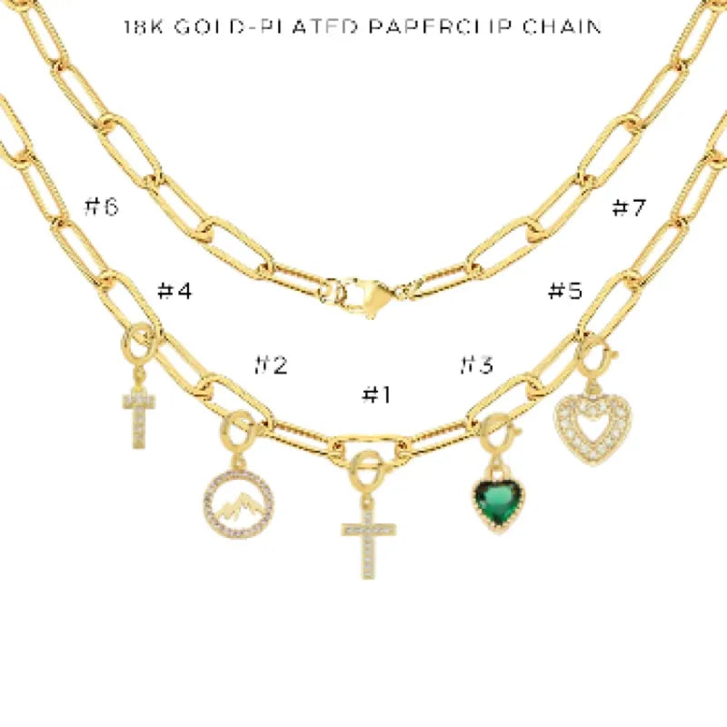 Elegant Charm Necklace with Assorted Pendants - Perfect for Gifts, Parties & Everyday Wear | $64.00