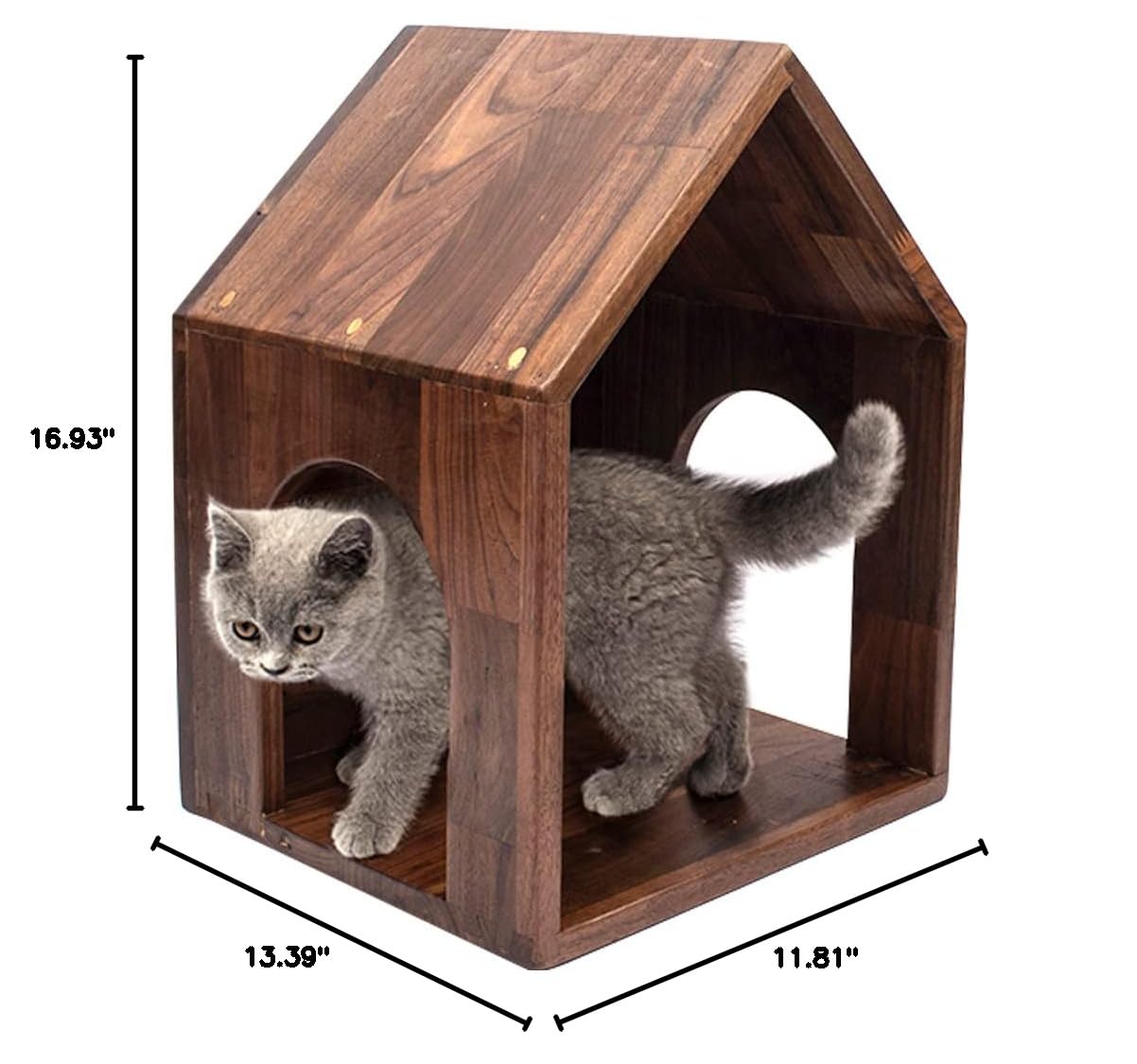 Wooden Wall-Mounted Cat House - Cozy Cat Bed, Perch & Shelf for Indoor Cats | Perfect for Small Spaces & Home Decoration | Durable Cat Furniture for Climbing & Lounging