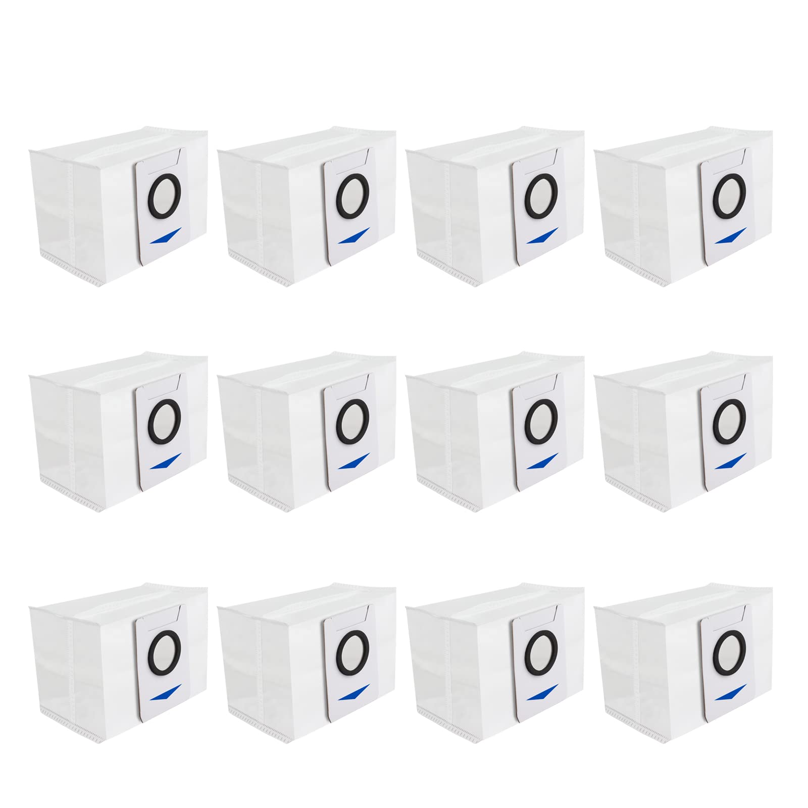 12 Pack Vacuum Bags Replacement for ECOVACS DEEBOT X1 OMNI Turbo Robot Vacuum Cleaner - Dust Bags Compatible with X1 OMNI - Perfect for Pet Hair, Dust & Allergen Collection