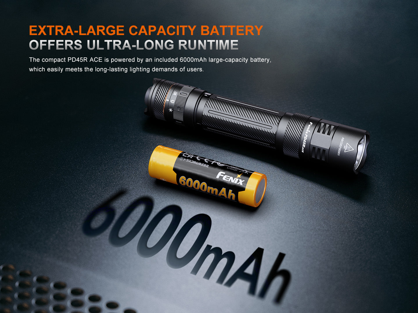 Fenix PD45R ACE Multi Mode Tactical Flashlight - 2000 Lumens, Rechargeable, IP68 Waterproof - Perfect for Camping, Hiking, Emergency & Outdoor Adventures
