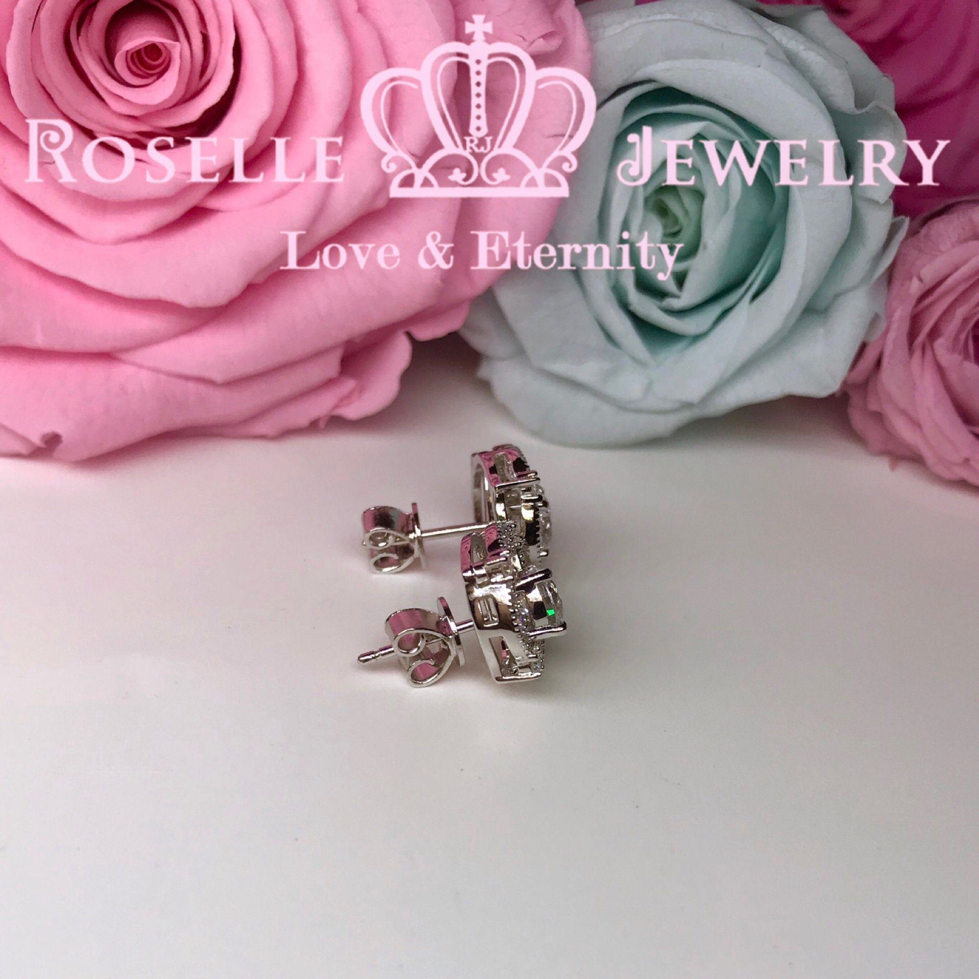 Detachable Floral Halo Stud Earrings for Women - Gold Plated Dainty Flower Earrings - Perfect for Weddings, Parties & Everyday Wear | RR6