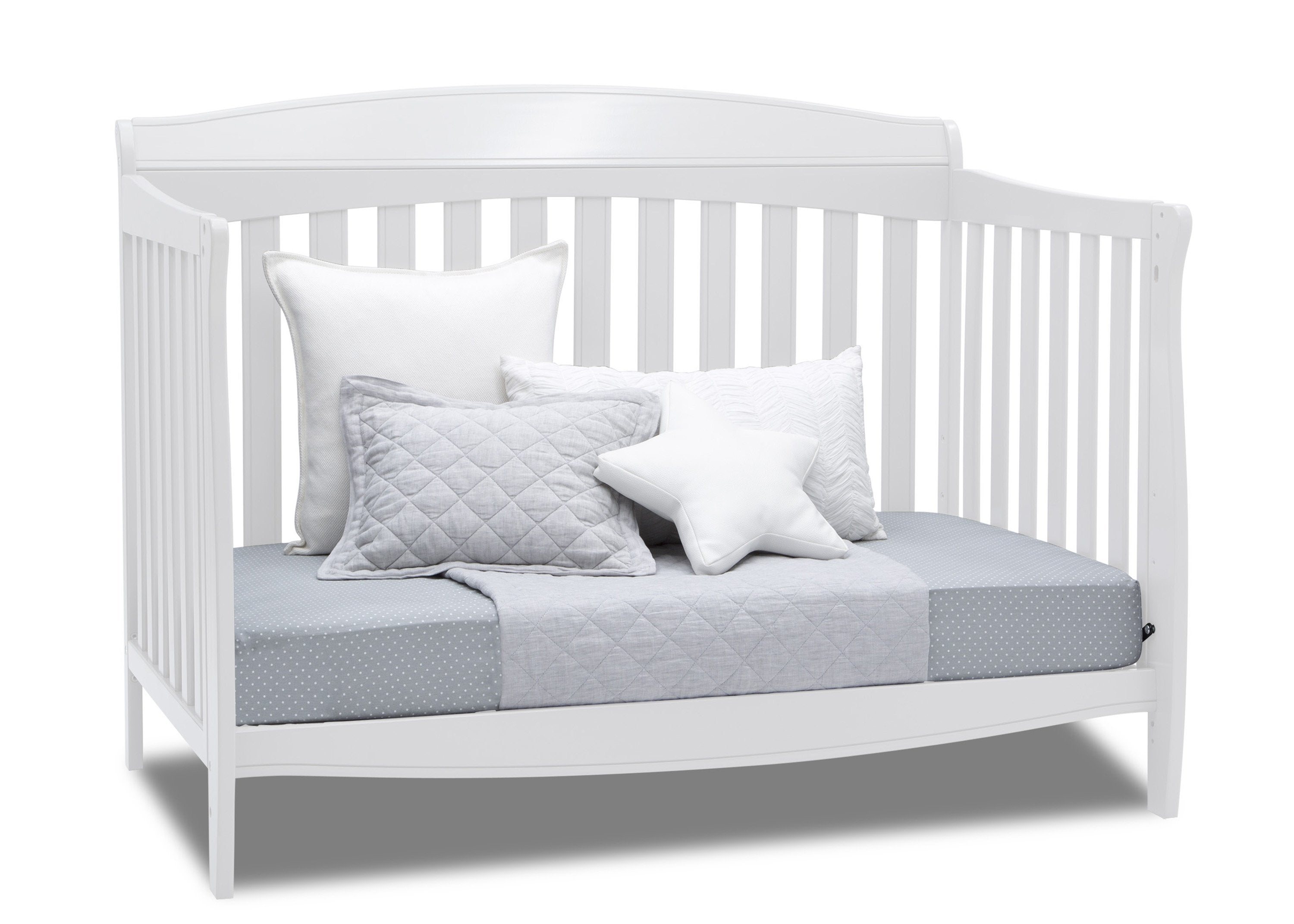 Colton 6-in-1 Convertible Baby Crib - Toddler Bed, Daybed & Full-Size Bed - Safe Nursery Furniture for Newborn to Teen - Perfect for Modern Nurseries & Kids' Bedrooms