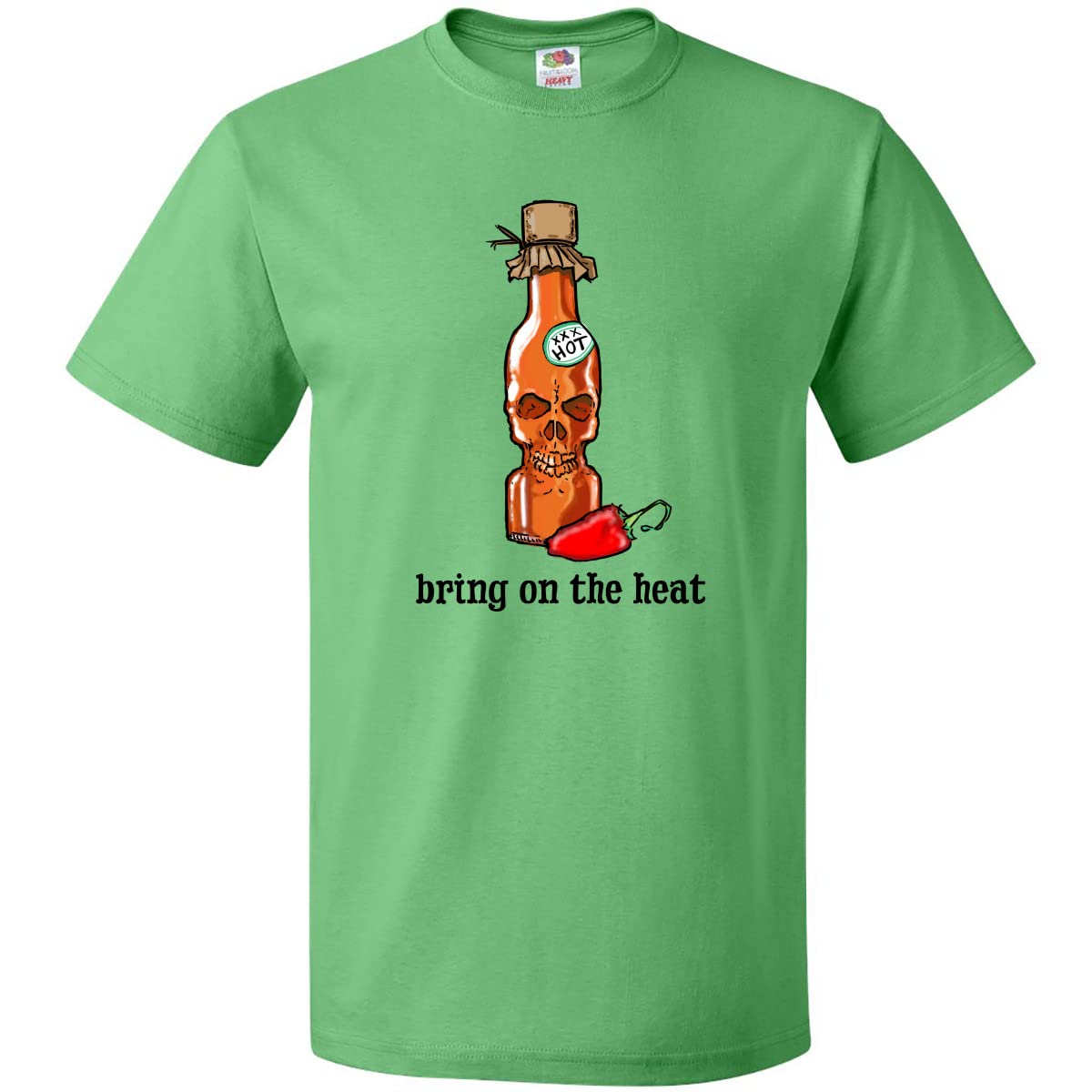 Bring on The Heat Skull & Pepper Graphic T-Shirt | Cool & Stylish Skull Design | Perfect for Casual Wear, Parties & Gifts