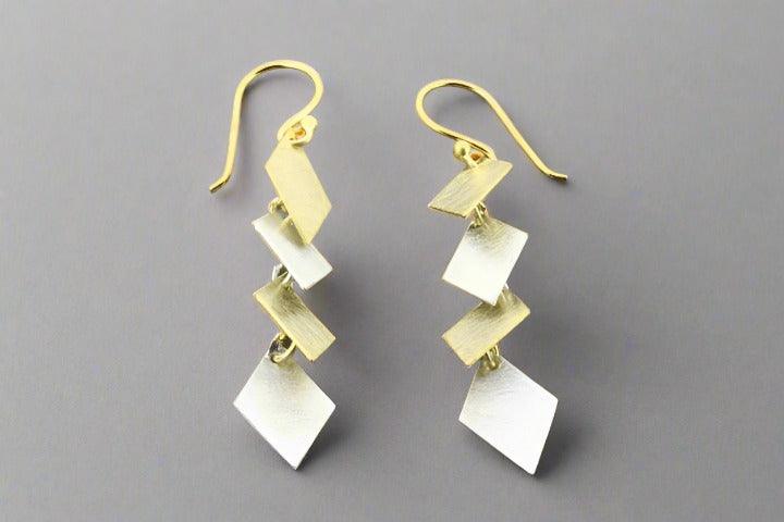 Diamond Drop Earrings for Women - 14K Gold & Sterling Silver Dangle Earrings - Perfect for Weddings, Parties & Special Occasions