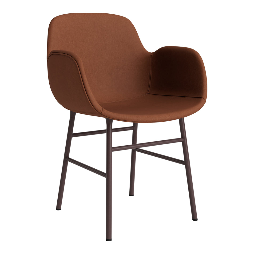 Modern Form Armchair with Sturdy Metal Legs & Premium Upholstery - Perfect for Living Room, Office or Reading Nook
