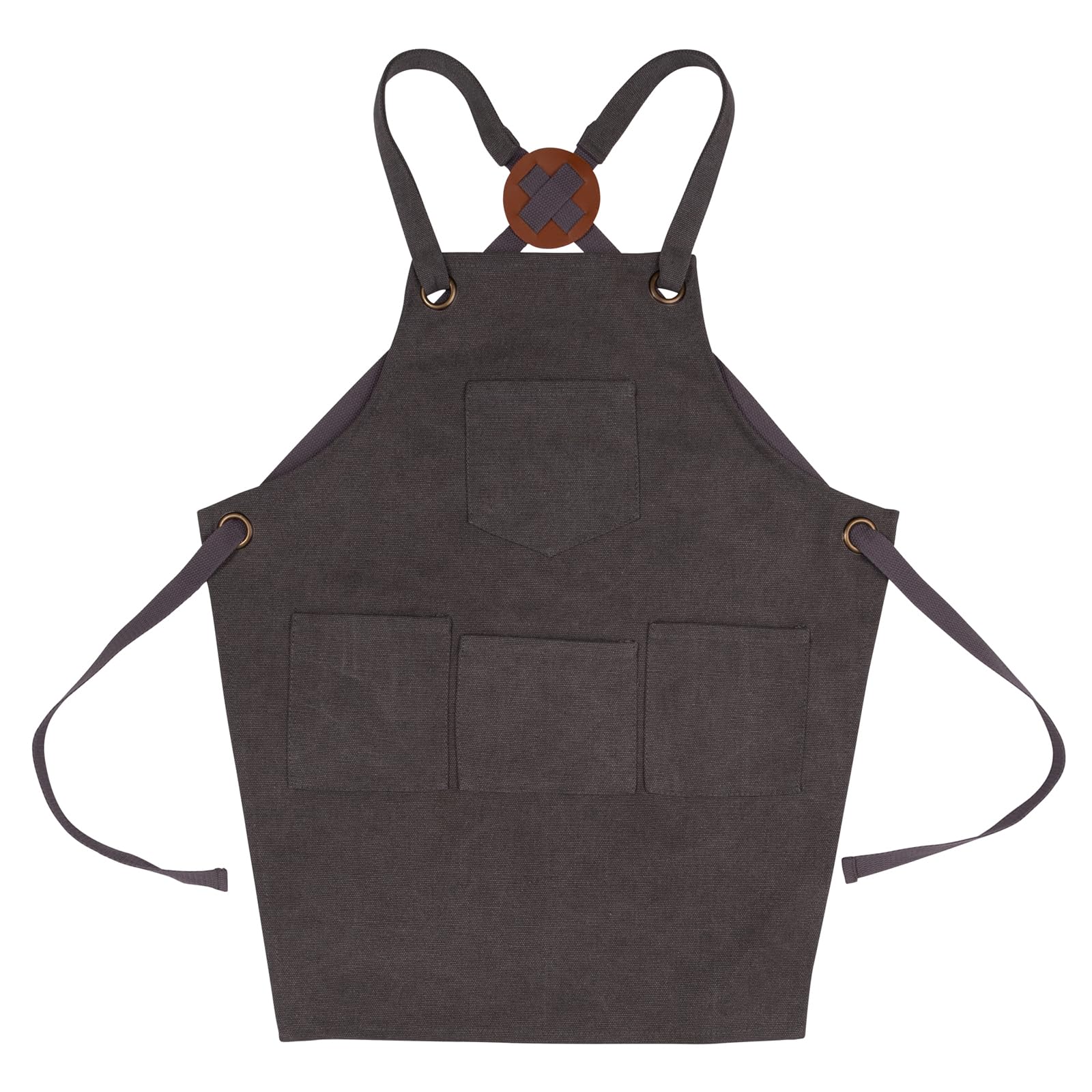 Premium Unisex Cross Back Kitchen Apron with Pockets - Adjustable & Durable Cooking Apron for Chefs, BBQ, Baking, Grilling & Home Kitchen Use