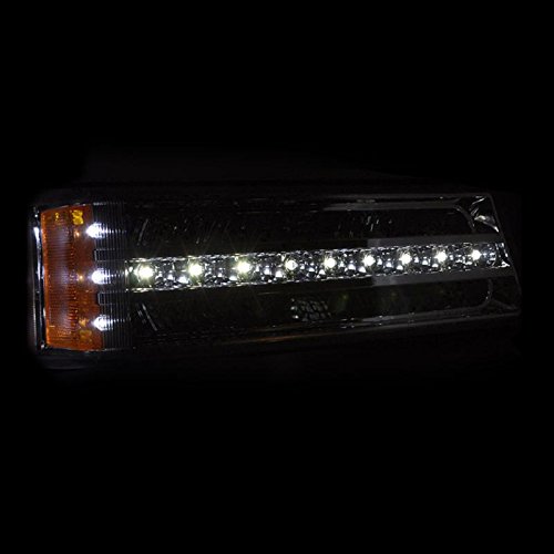 Chevy Silverado Black LED Parking Lights - Pair (Driver Left & Passenger Right) | Bumper Replacement Lights for Improved Visibility & Safety | Perfect for Night Driving, Off-Roading & Parking Assistance
