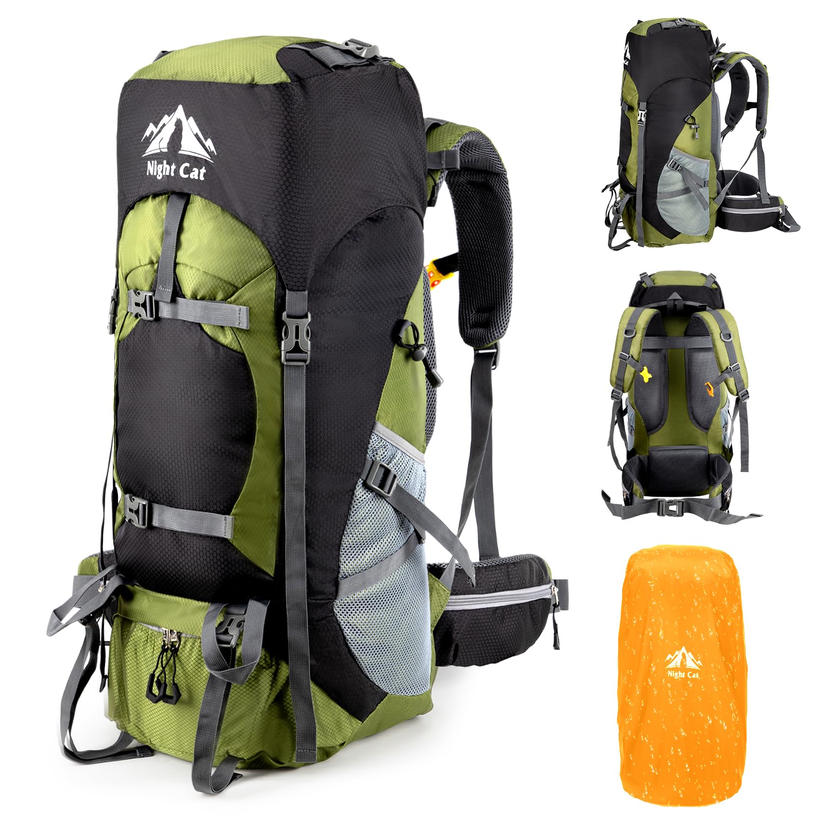 **Night Cat 40L 70L 90L Hiking Backpacks - Lightweight Camping Backpack for Men & Women - Outdoor Mountaineering & Travel Gear for Hiking, Trekking & Adventure Trips**