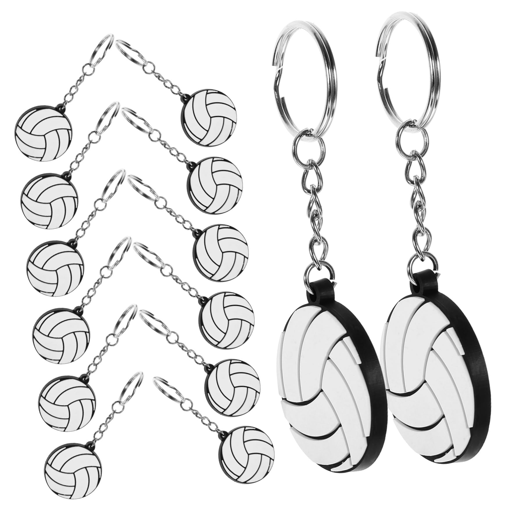 Parliky 60 PCS Mini Volleyball Keychain - Metal Hanging Keychain for Volleyball Players - PVC Key Ring for Sports Enthusiasts - Perfect for Gifts, Team Events, and Volleyball Accessories