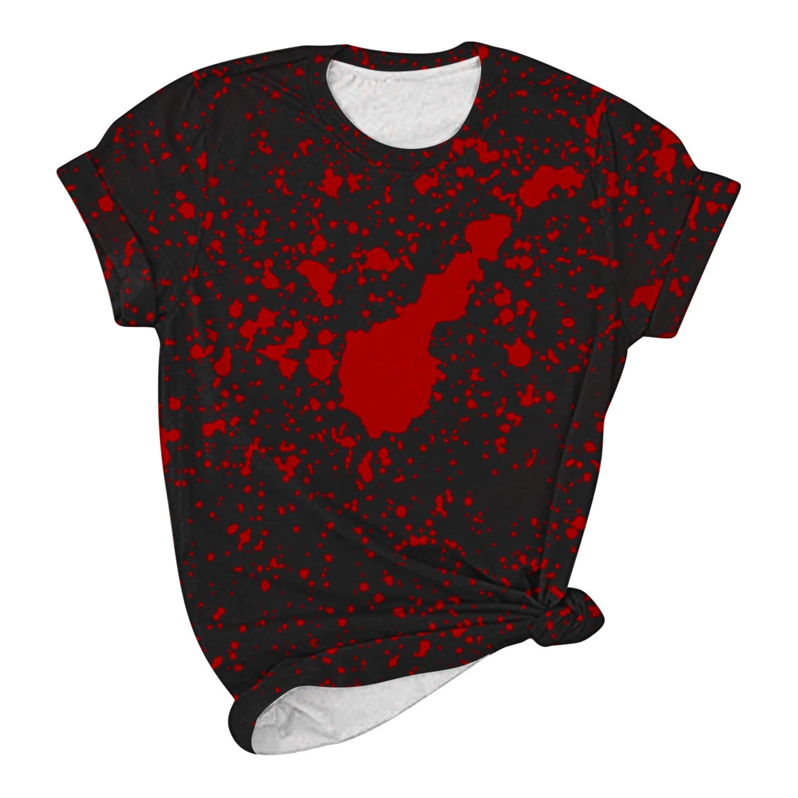 Symoid Halloween Shirts for Women - Spider Web Print Crewneck Short Sleeve T-Shirts & Loose Tunic Blouses - Cute Fall Halloween Costume Outfits for Parties, Trick or Treating & Spooky Season