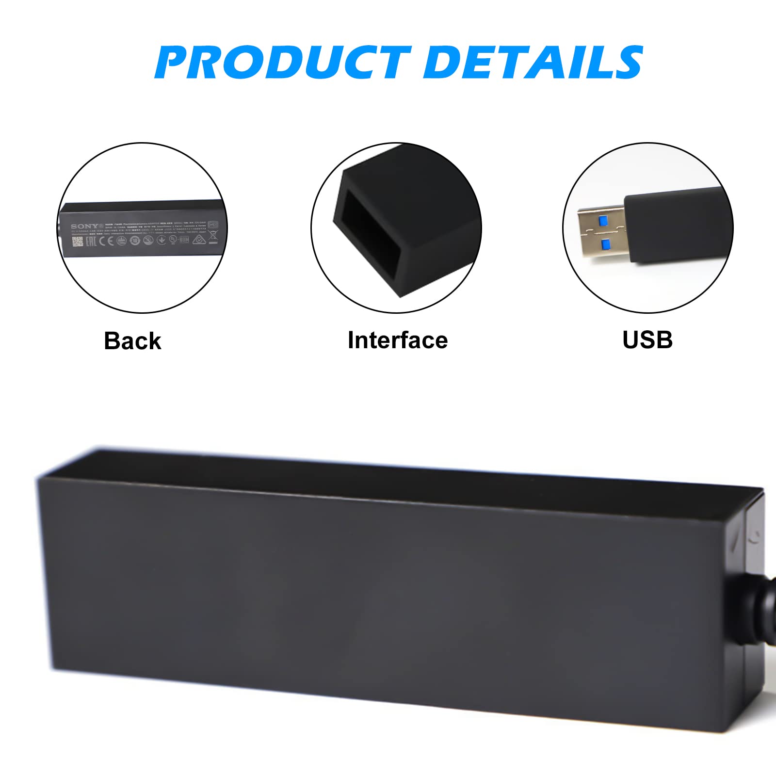 Nizirioo PS5 VR Camera Adapter - Compatible with PS4 Camera to PS5 Console for PS VR Gaming | Seamless VR Experience for Immersive Play | Perfect for PS5 VR Headset & Accessories | Black