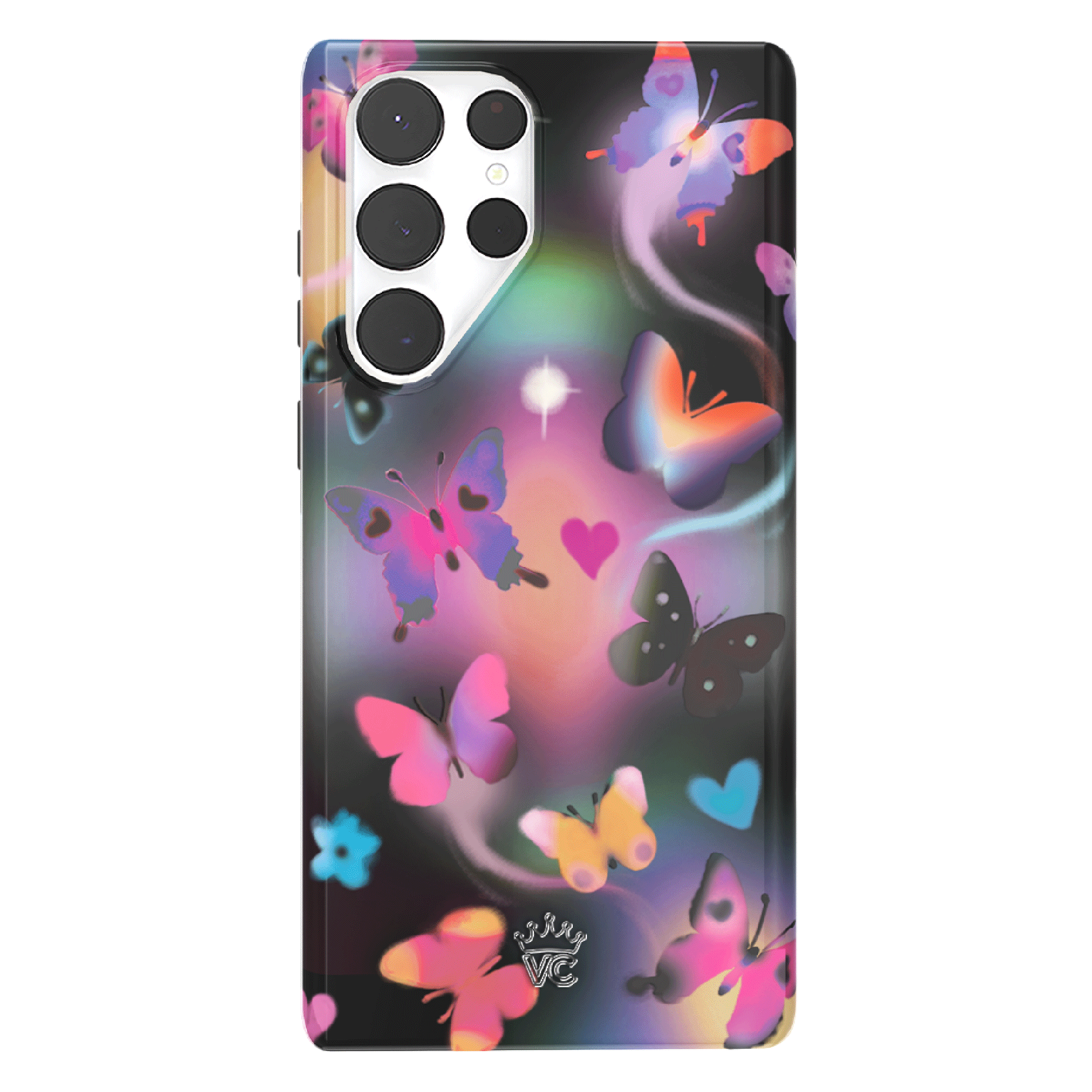 Aurora Butterfly Samsung Phone Case - Elegant Floral Design Protective Cover for Samsung Galaxy Series | Perfect for Daily Use, Travel & Gifting