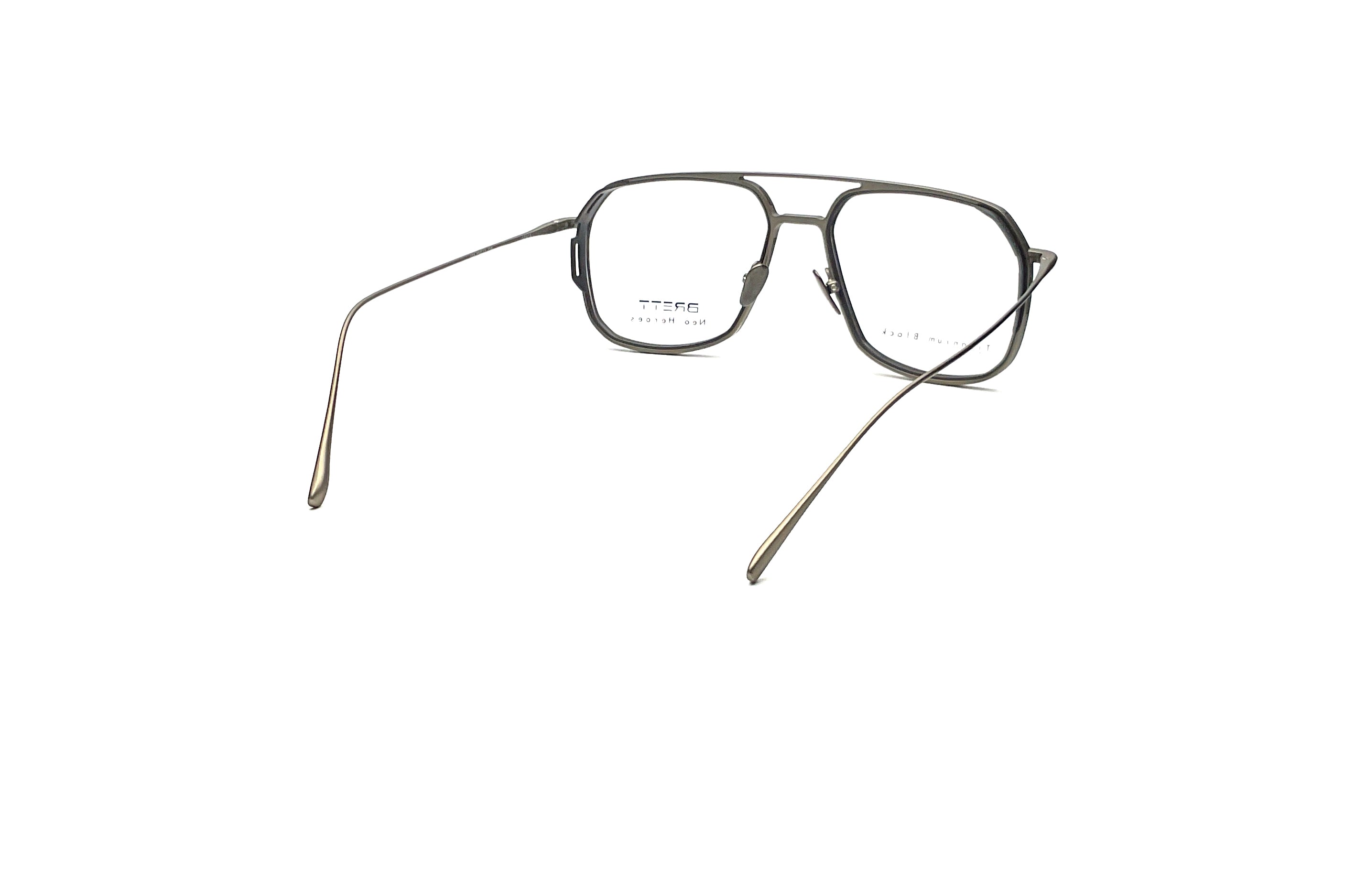 BRETT Eyewear Louis Gunmetal Black Sunglasses for Men - Stylish UV Protection Shades for Driving, Outdoor & Fashion