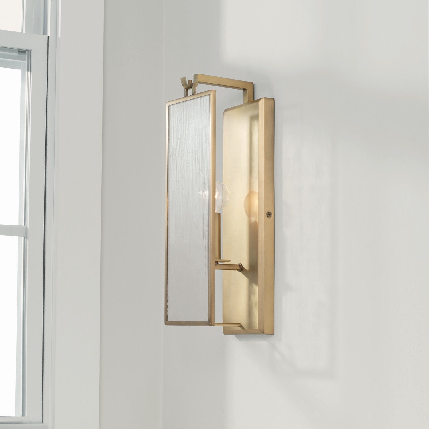 Capital Lighting One Light Wall Sconce - Modern Wall Light Fixture for Bedroom, Living Room & Hallway - Brushed Nickel Finish Indoor Lighting