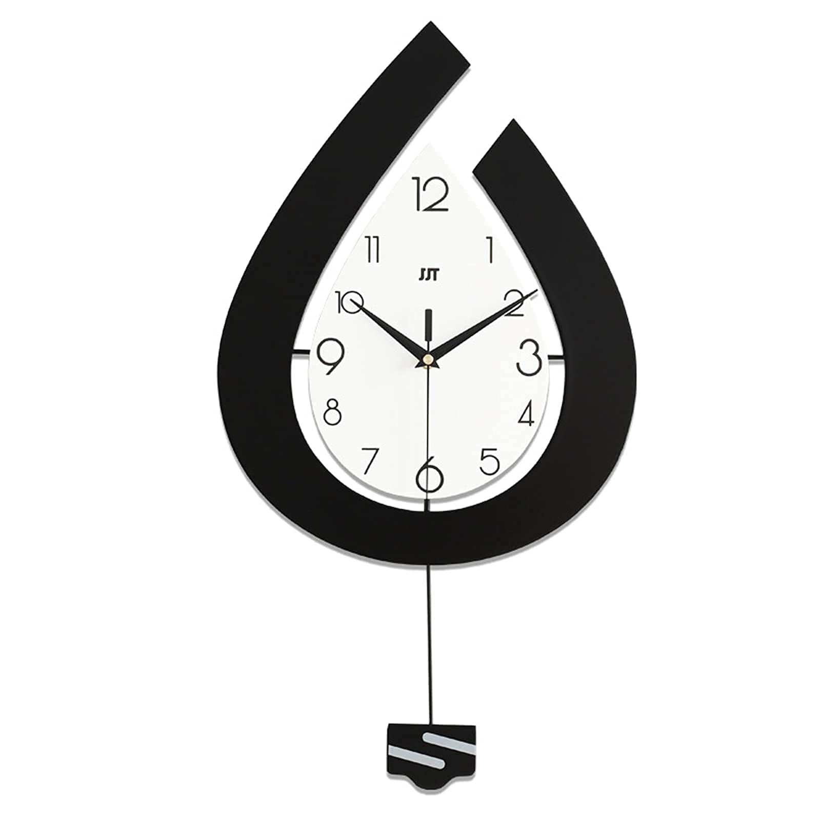 YXHS Large Modern Water Drop Wall Clock - Silent Non-Ticking Battery Operated Pendulum Clock (30x57cm) for Living Room, Bedroom & Office Decor | Perfect Home & Workspace Decoration