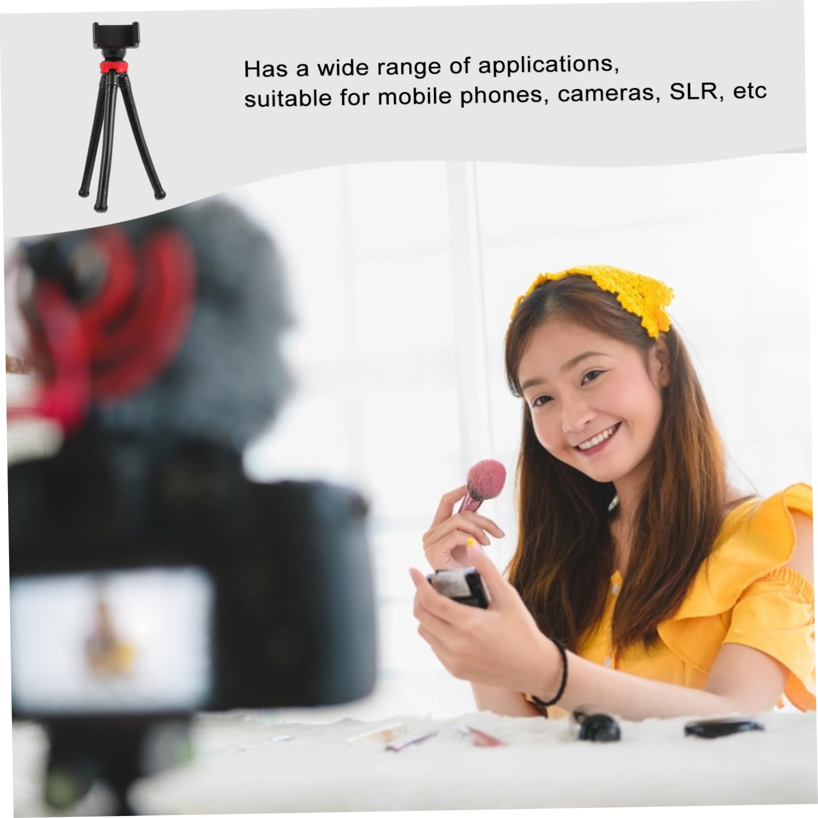 BUTIFULSIC 1pc Octopus Tripod - Flexible Phone & Camera Stand with High Elastic Glue, Portable Mini Tripod for Smartphones, DSLR Cameras | Perfect for Selfies, Vlogging, Live Streaming & Tabletop Photography