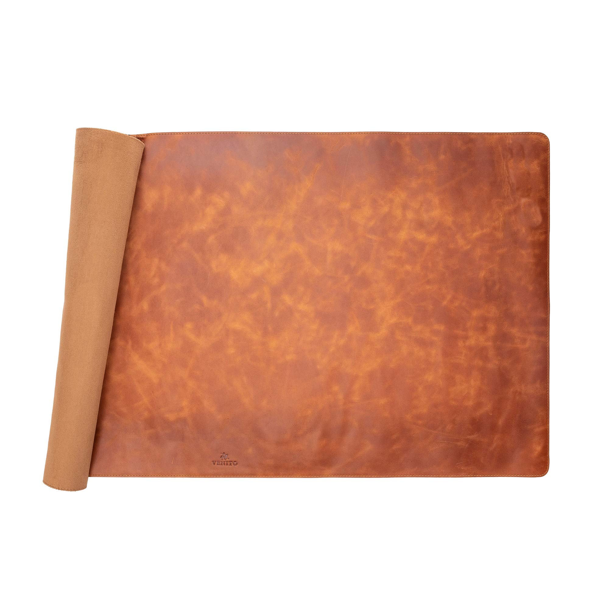 Venito Premium Leather Desk Pad 36x19 Inches - Large Office Mouse Pad for Computer, Laptop & Workspace - Home Office Accessories in Antique Brown - Perfect for Desk Organization & Ergonomic Comfort