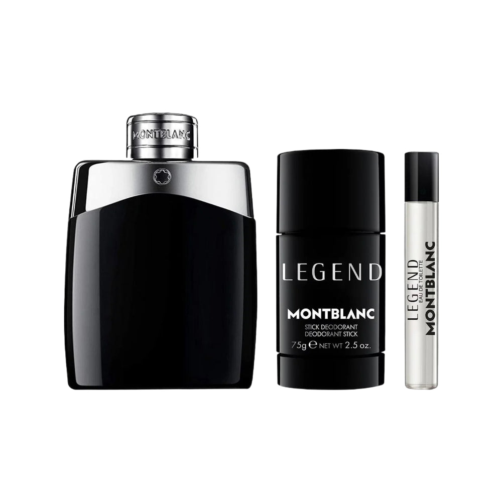 Legend 3 Piece Eau de Toilette Set - 100ml Perfume Spray for Men - Perfect for Daily Wear, Office & Special Occasions