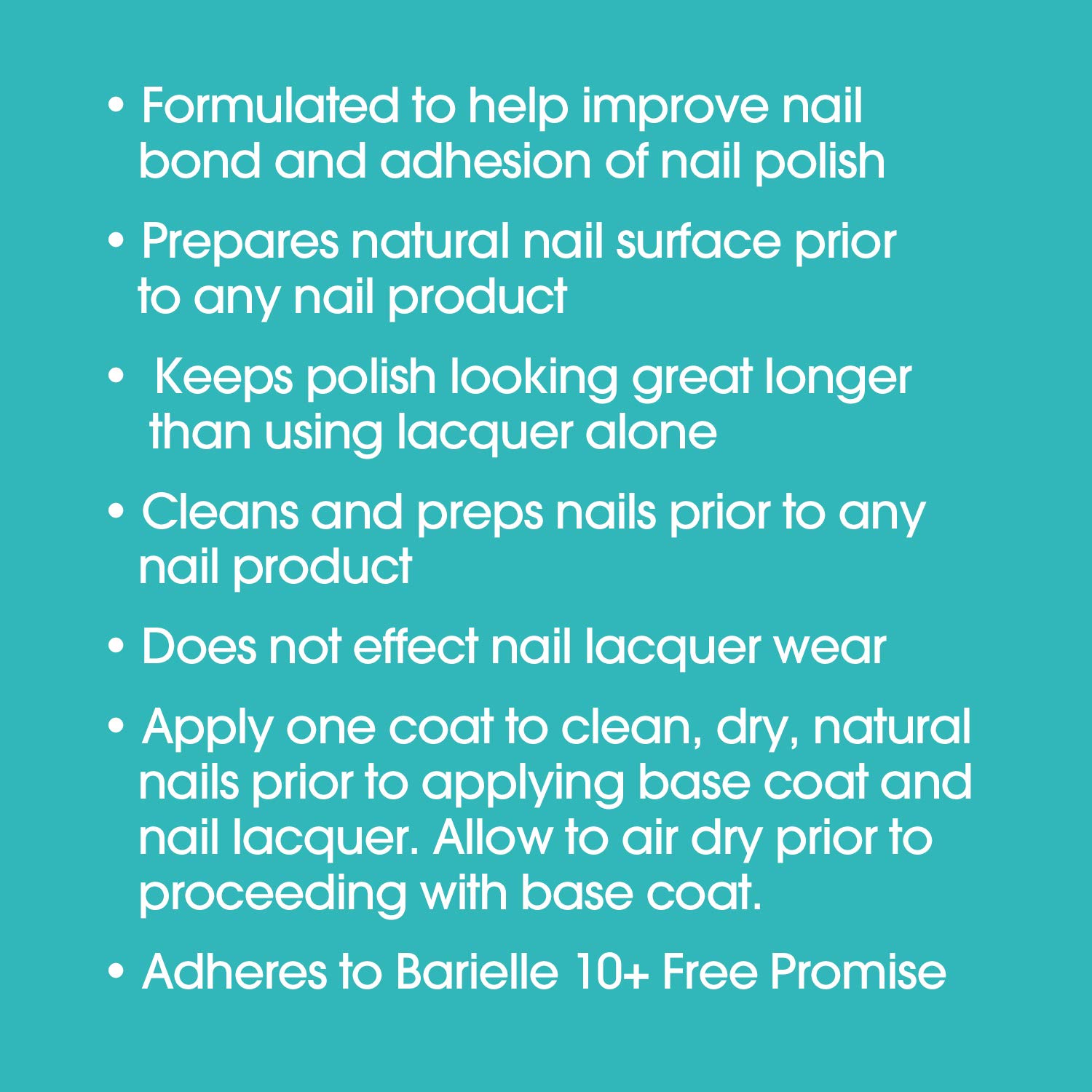Barielle Prep Step Pre-Nail Polish & Lacquer Treatment 0.47 oz - Nail Primer Base Coat for Stronger, Healthier Nails - Perfect for Manicures, Pedicures & Salon Use