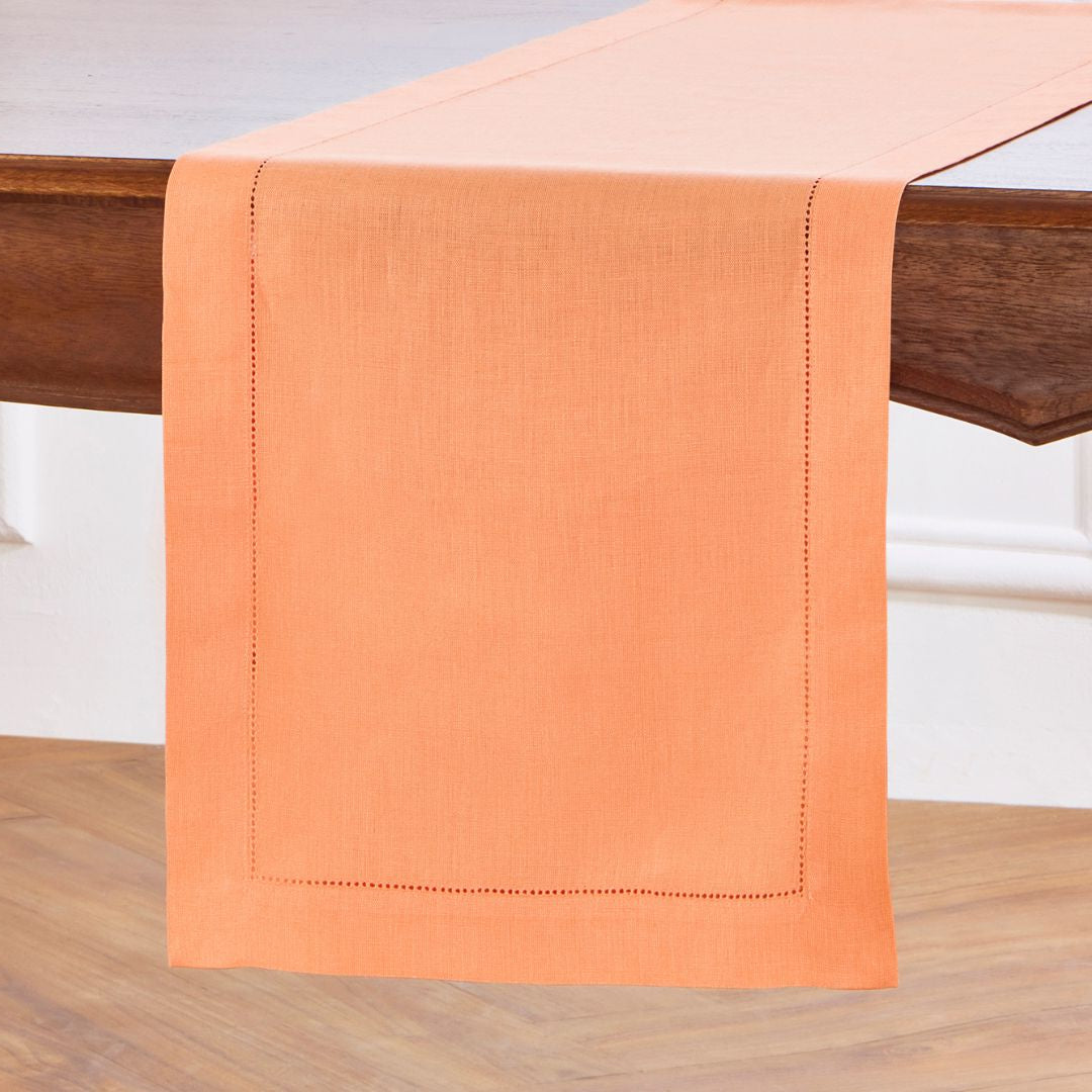 Elegant Classic Hemstitch Table Runner - Premium Linen Dining Decor for Weddings, Parties & Home Decor