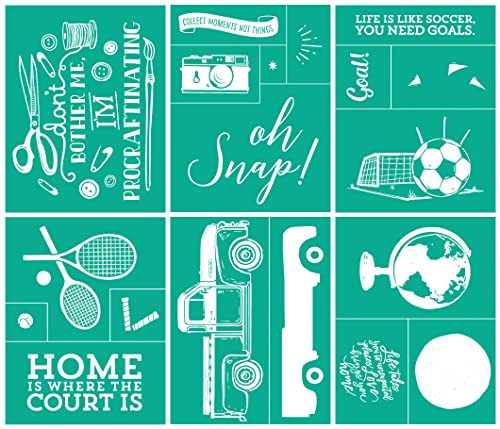6 pcs silk screen stencis(bother me)