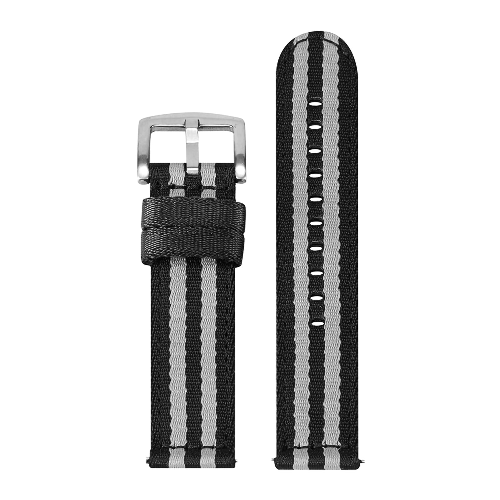 WOUKUP Military Quick Release Nylon Watch Bands - Premium Seat Belt Material Strap for Men & Women (18mm 20mm 22mm) - Durable Everyday, Outdoor & Sports Watchband