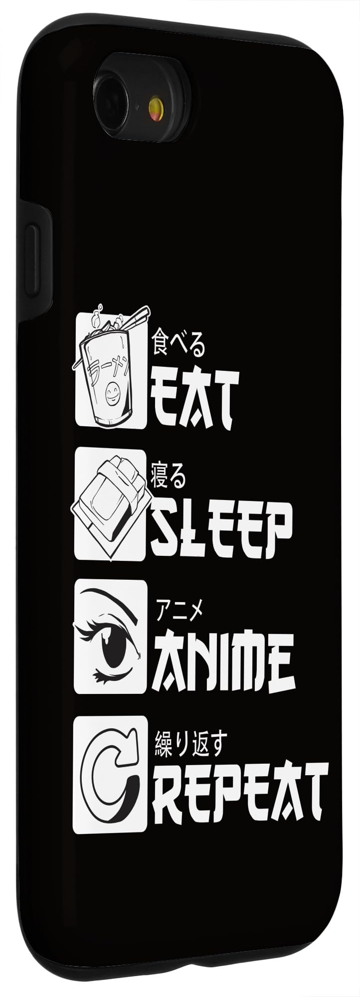 iPhone SE (2020) / 7 / 8 Anime Themed Protective Phone Case - Cute Cartoon Design for Anime Lovers - Perfect for Daily Use, School, Work & Travel