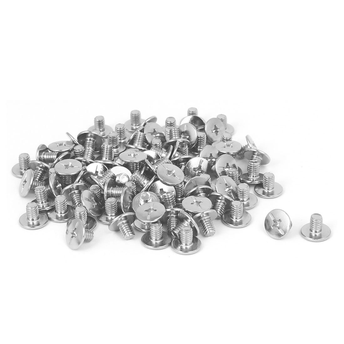 Book Photo Power Fastening Tool Parts & Accessories - M4x5mm Phillips Head Binding Screw Post Nailer Replacement (100pcs) for Scrapbooking, Album Making, and DIY Projects