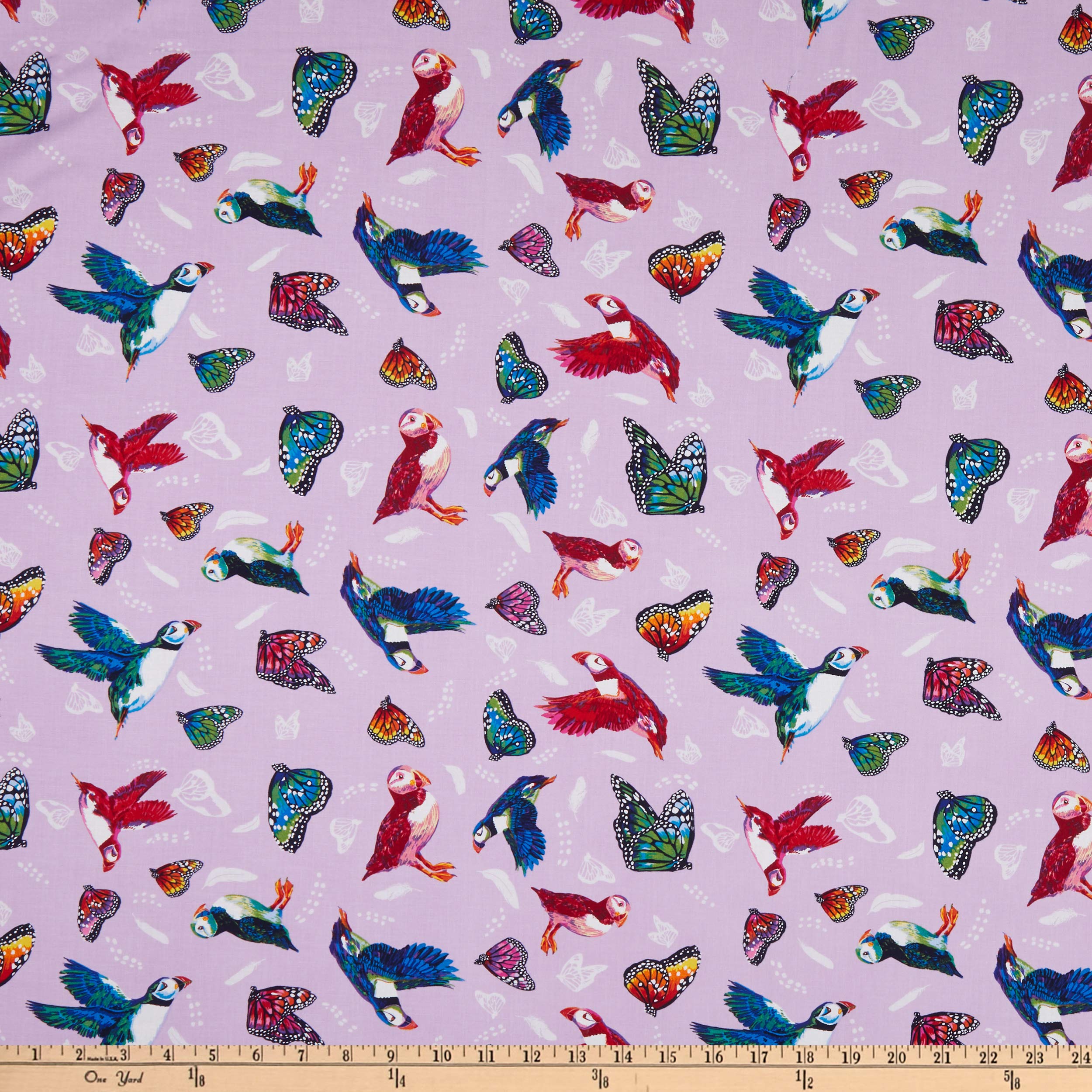 FreeSpirit Migration Friends in Flight Lavender Fabric by The Yard - Premium Cotton Quilting Material for DIY Crafts, Home Decor, and Sewing Projects | Perfect for Quilts, Pillows, and Wall Hangings