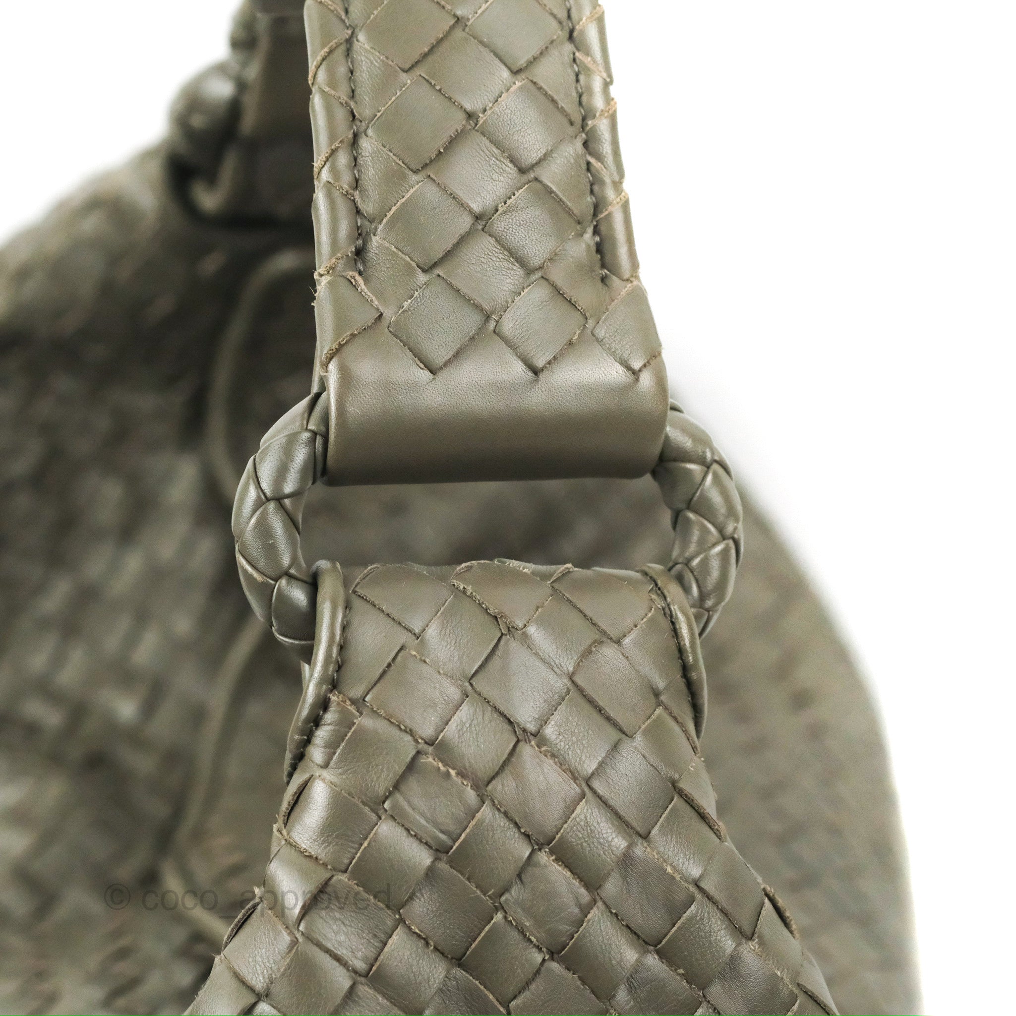 Bottega Veneta Medium Sloane Hobo Bag in Intrecciato Nappa Leather - Dark Olive Green Crossbody Purse for Women | Perfect for Work, Travel & Everyday Use