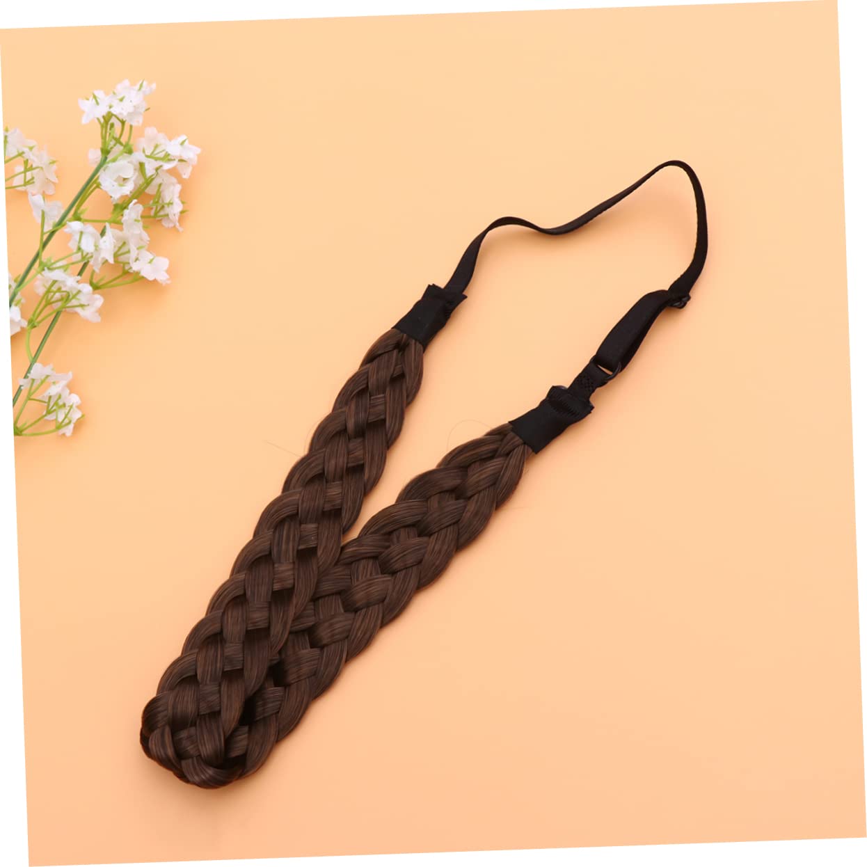 Minkissy 3 Pack Black Scrunchies for Women - Hair Ties, Braided Headbands & Synthetic Hair Accessories | Perfect for Workouts, Office & Everyday Fashion Hairstyles