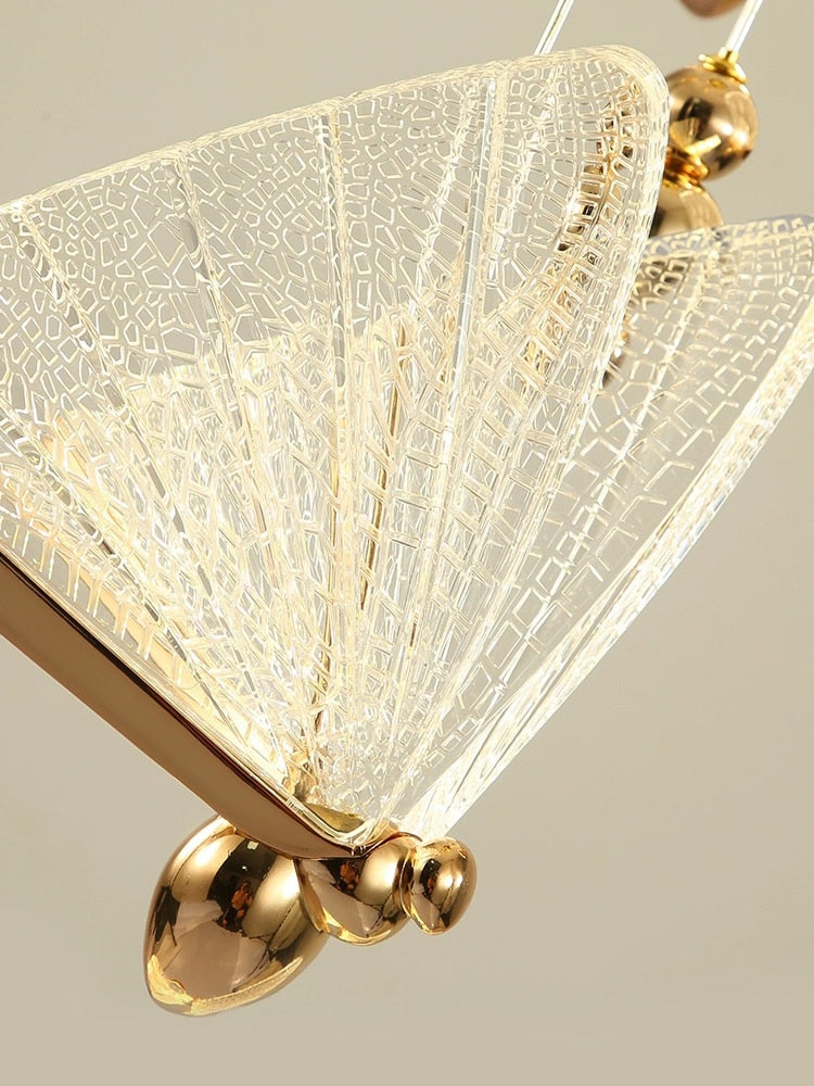 Elegant Butterfly Acrylic Chandelier - Modern Crystal Ceiling Light Fixture for Dining Room, Bedroom, Living Room & Wedding Decor