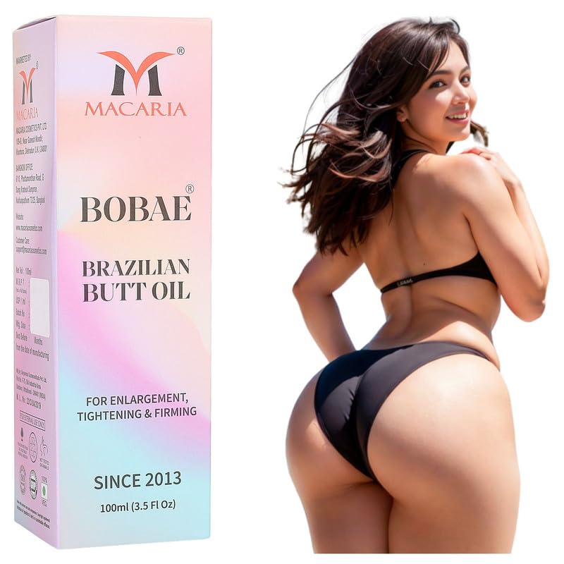Bobae Butt Enhancement Oil for Women – Natural Hip & Booty Plumping Serum for a Fuller, Curvier Figure | Perfect for Massage, Skin Hydration & Body Contouring