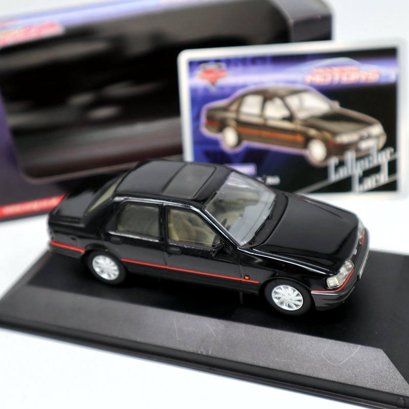 1:43 Scale Ford Sierra Sapphire GLS Black Diecast Model Car - Corgi LLEDO Vanguards VA09901 with Certificate | Classic Collectible Toy for Display, Gifts & Car Enthusiasts