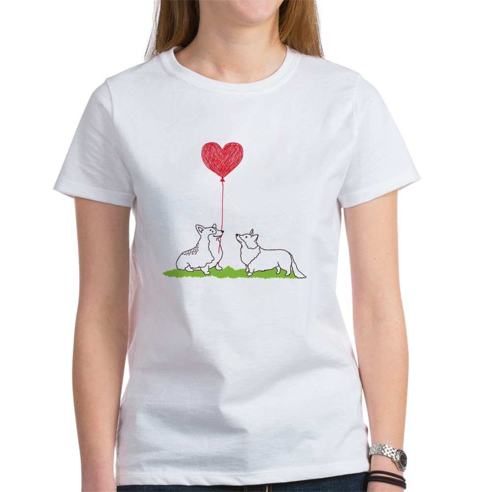 Corgi Valentine's Day Women's T-Shirt - Cute Dog Lover Gift Idea for Girlfriend, Wife - Perfect for Date Night & Valentine's Gifts