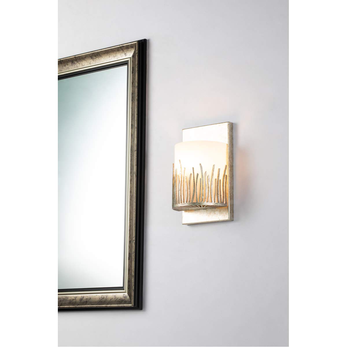 Lucas & McKearn BB90610S-1 Modern Bathroom Vanity Light Fixture - Brushed Silver Finish for Bathroom Mirror Lighting, Perfect for Home Decor & Renovation
