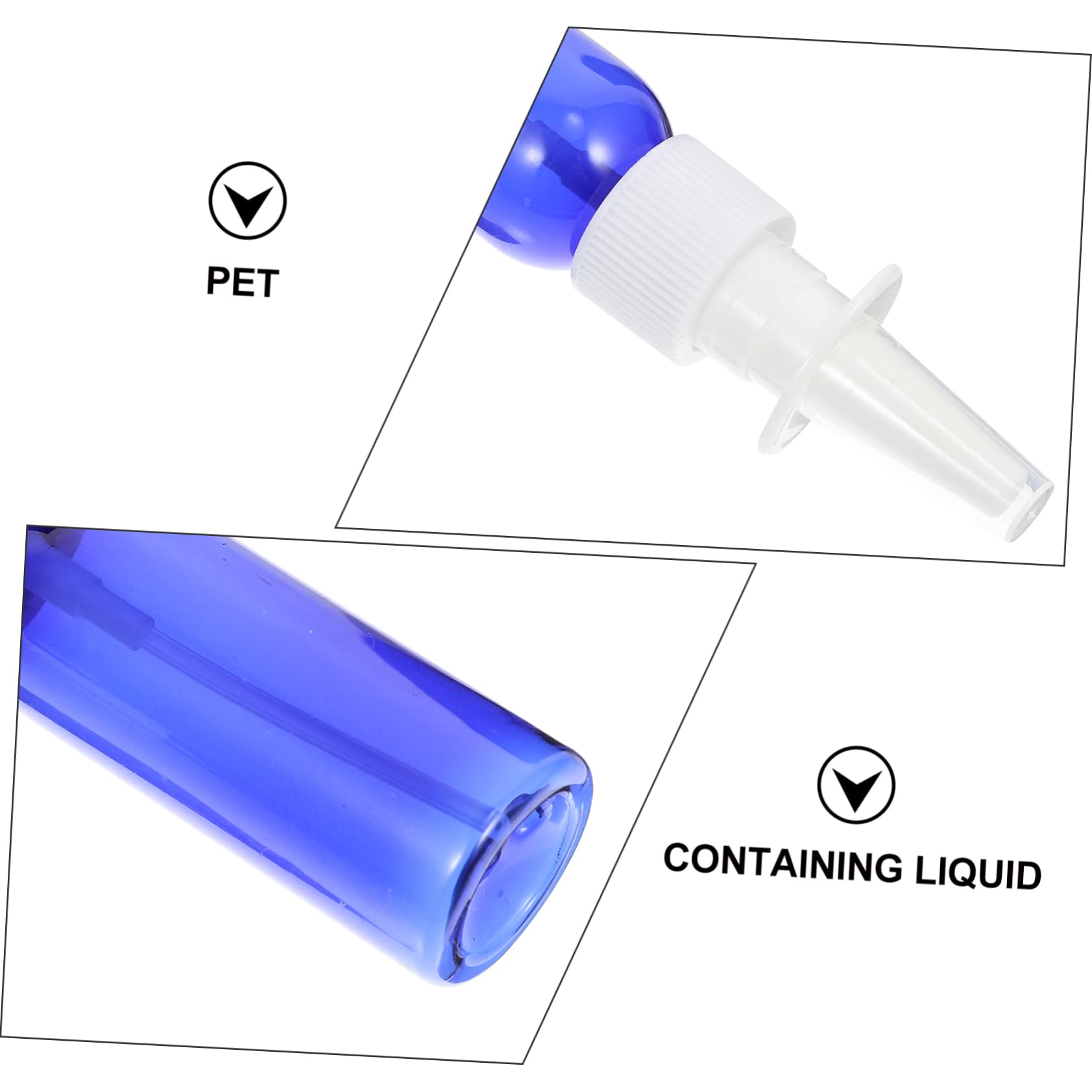 DOITOOL 24 Pack Empty Round Shoulder Spray Bottles with Nose Pump - Essential Oil Containers, Travel Size, Pet Care & Makeup Sprayers - Perfect for DIY, Home, Salon & On-the-Go Use