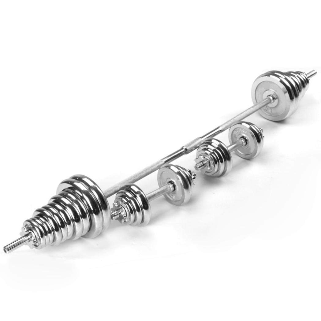 DEYOU Adjustable Weight Dumbbells Set 110 LBS - Multi-Function Barbell Set for Home Gym Workout - Strength Training Equipment for Men & Women with Connecting Rod & Metal Handles - Perfect for Full-Body Workouts, Weight Loss & Muscle Building at Home