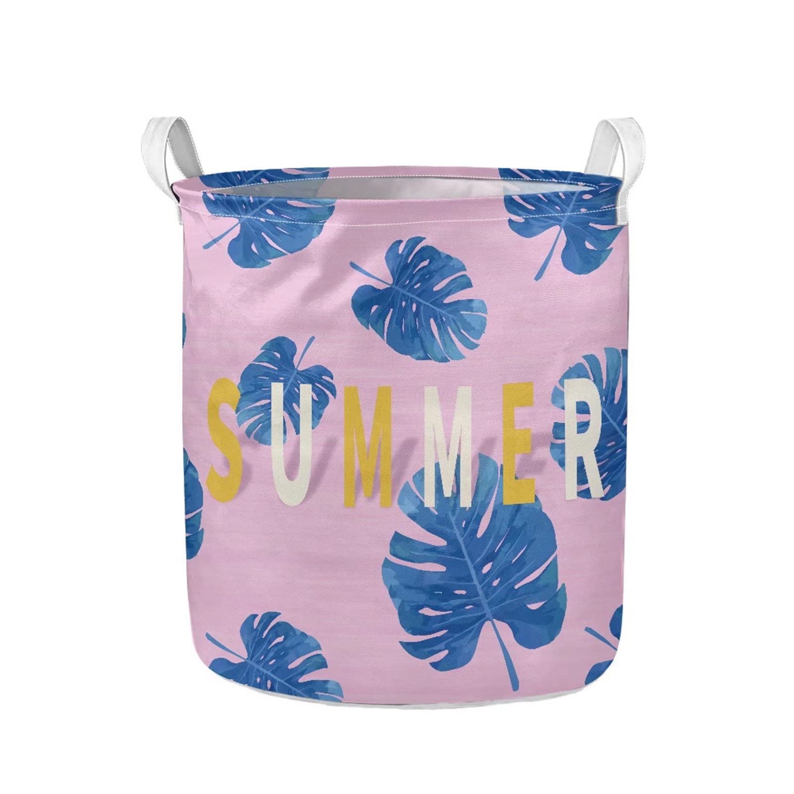 Sturdy Palm Leaf Laundry Basket - Heavy Duty Clothes Hamper with Handles for Bathroom, Kids Room & Toy Storage | Durable Wicker Organizer for Dirty Clothes & Laundry Essentials