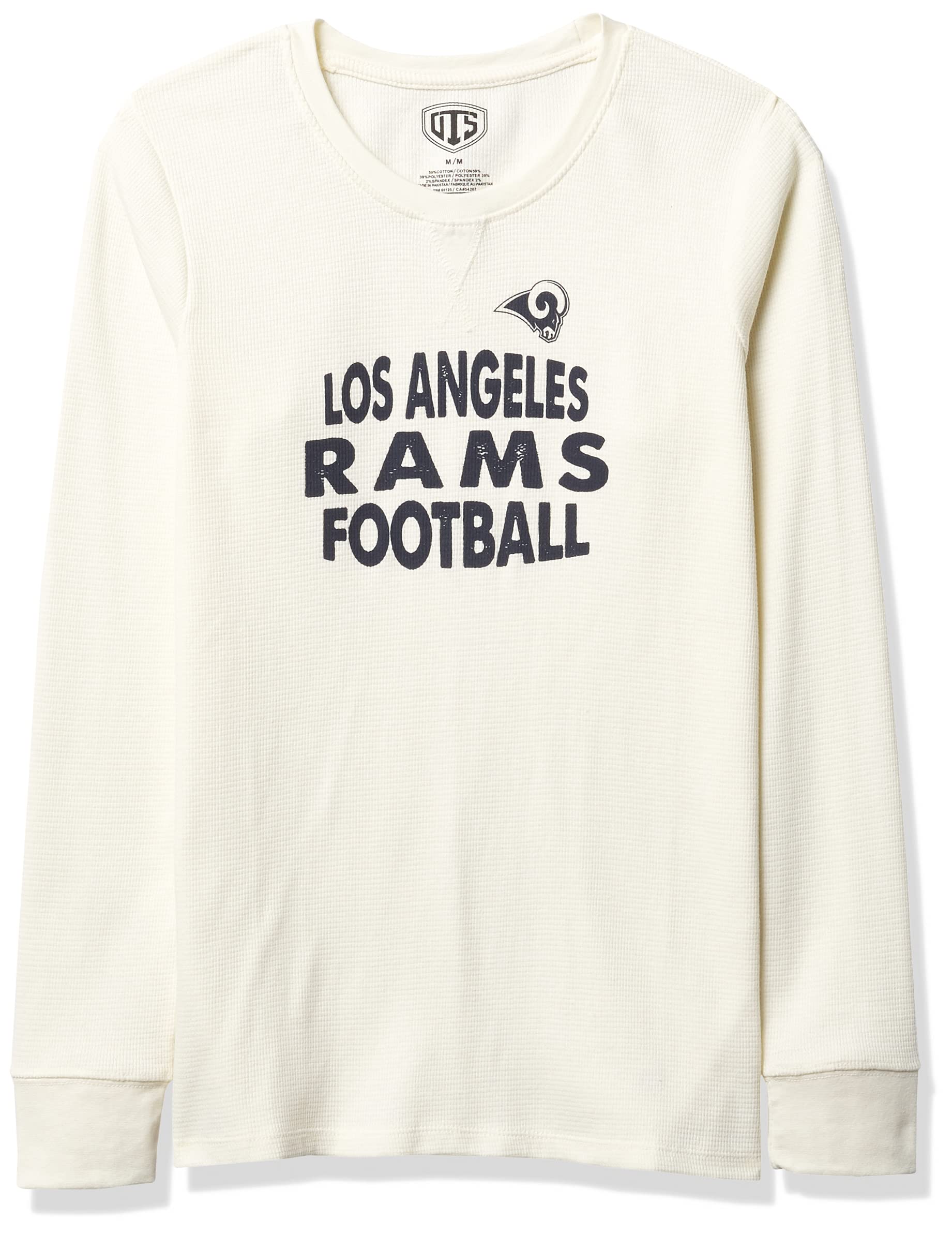 NFL Women's Oversized Long Sleeve Waffle Knit T-Shirt - Cozy Pullover Top for Game Day, Casual Wear & Fall Layering