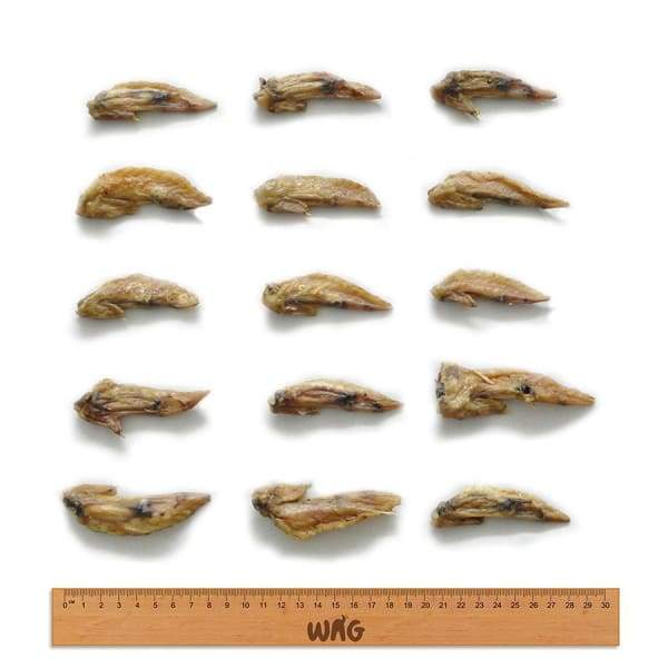Premium WAG Chicken Wing Tips Air Dried Dog Treats - 50g All-Natural Chews for Small & Medium Dogs - High Protein Training Rewards & Dental Health Snacks - Perfect for Outdoor Adventures & Indoor Playtime