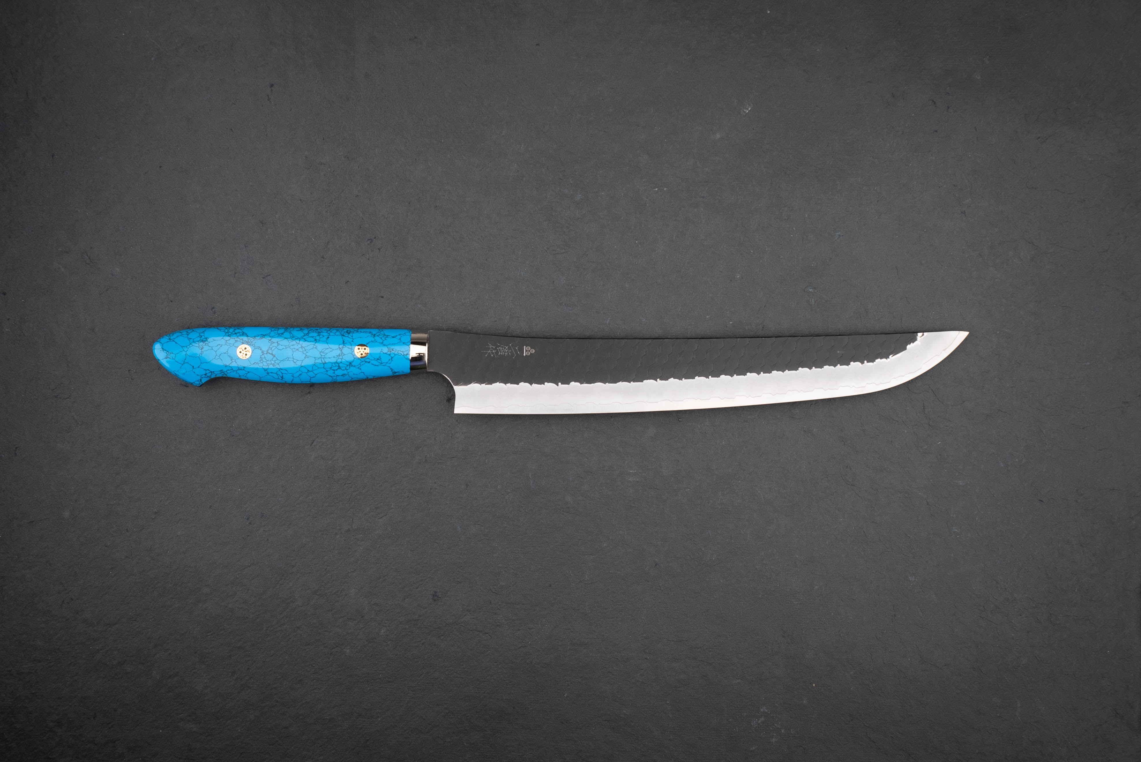 Nigara SG2 Kurouchi Tsuchime Japanese Chef Knife 270mm - Premium Sujihiki Slicing Knife for Sushi, Meat & Delicate Cutting | Professional Kitchen & Home Cooking Essential