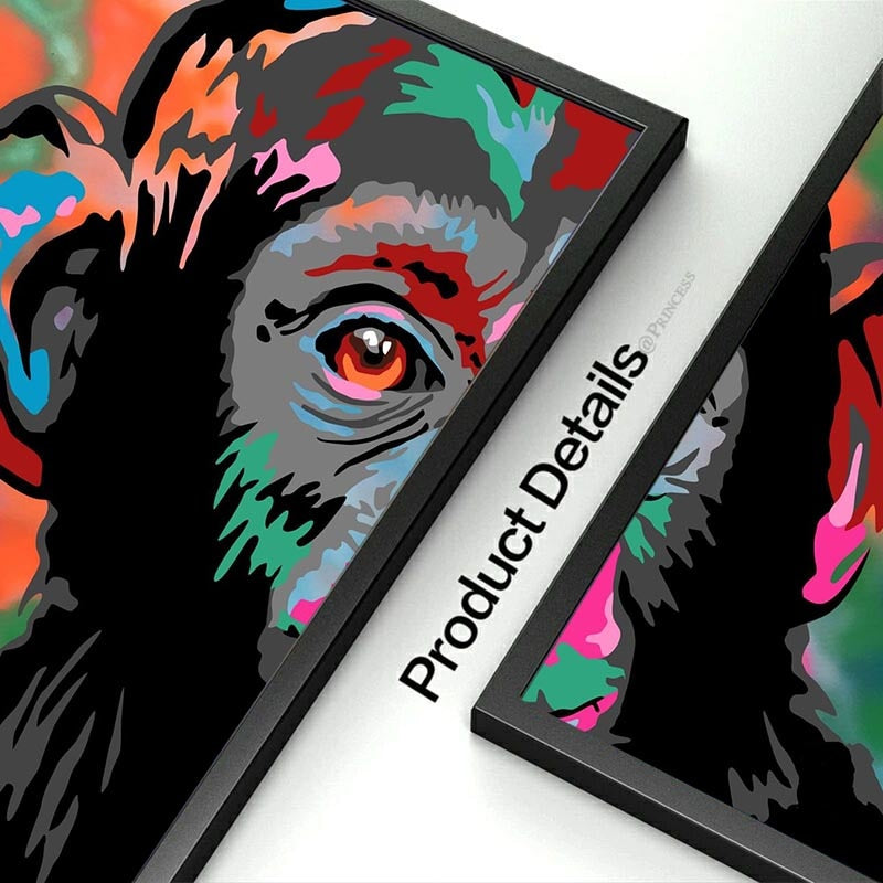 Limited Edition Monkey Face Poster - Unique Wall Art for Home & Office Decor - Perfect for Living Rooms, Bedrooms & Gifts