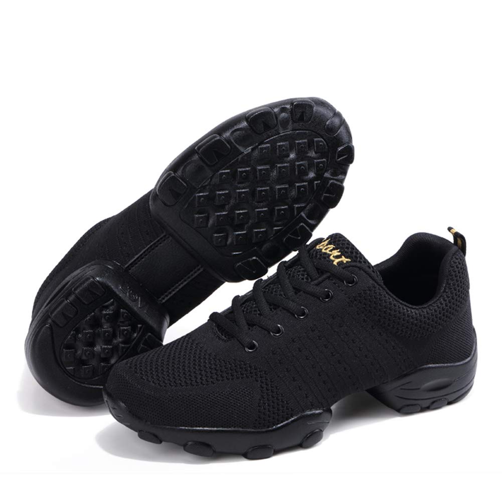 Men's Breathable Synthetic Mesh Lace-up Dance Sneakers - Split Sole Jazz & Athletic Walking Shoes for Dance, Gym & Casual Wear - Perfect for Jazz, Ballet, Hip Hop & Everyday Comfort