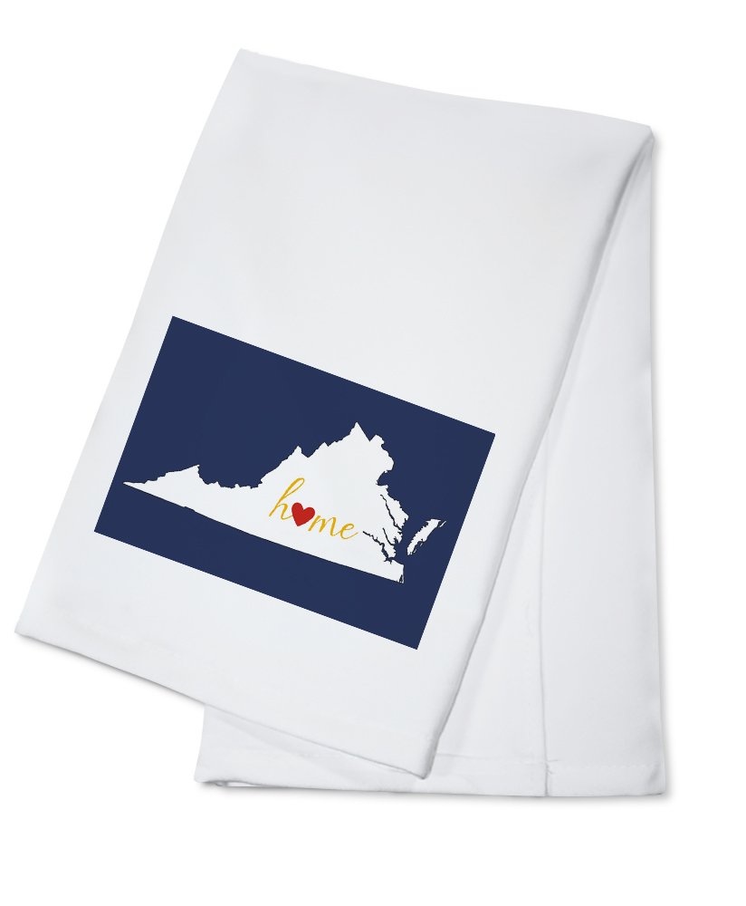 Virginia Home State Tea Towel - 100% Cotton White on Blue Decorative Hand Towel for Kitchen, Bathroom & Home Decor - Perfect for Gifts, Housewarming & Southern Style Decor