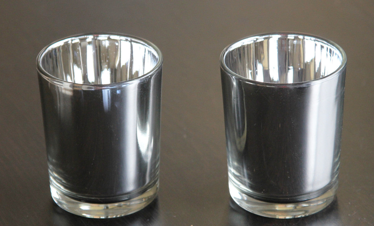 10 Pack Silver Mercury Glass Votive Candle Holders - Elegant Wedding, Bridal & Baby Shower Decor, Party Centerpieces & Home Decoration - Perfect for Romantic Ambiance, Table Settings & Holiday Displays