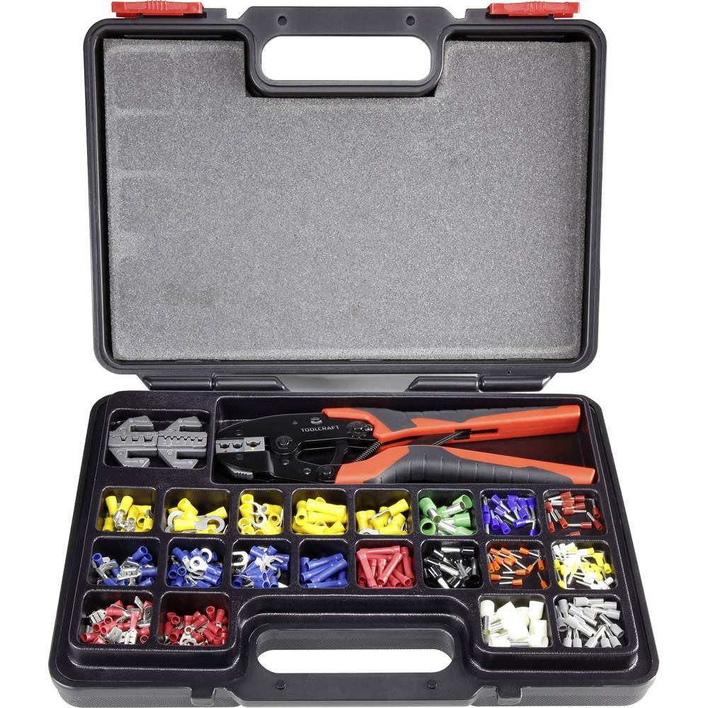PZ-507 439-Piece Crimping Pliers Set with Cable Lugs, Spade Connectors & Butt Connectors for Electrical Wiring - Professional Wire Crimper Tool Kit for Automotive, Home & DIY Electrical Projects