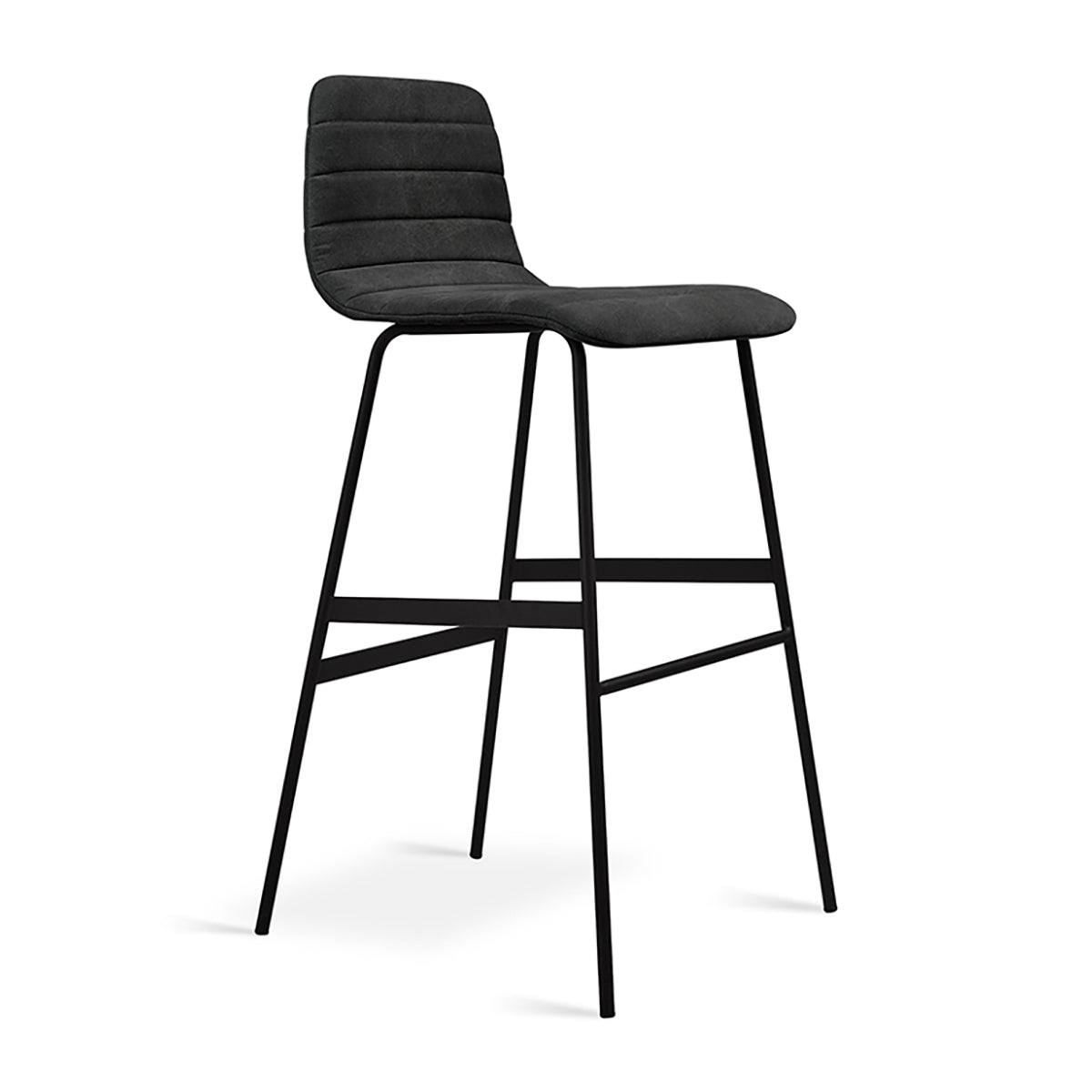 Premium Lecture Fabric Bar Stool - Adjustable Height Counter Stool with Padded Seat for Kitchen Island, Breakfast Nook & Home Bar - Comfortable Modern Dining Stool for Indoor Use